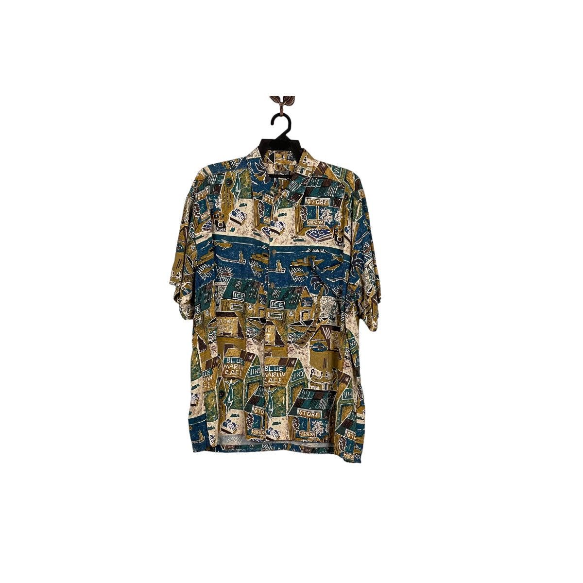 Vintage Vintage Kahala Village Vibe AOP Rayon Shirt Size US XL / EU 56 / 4 - 1 Thumbnail