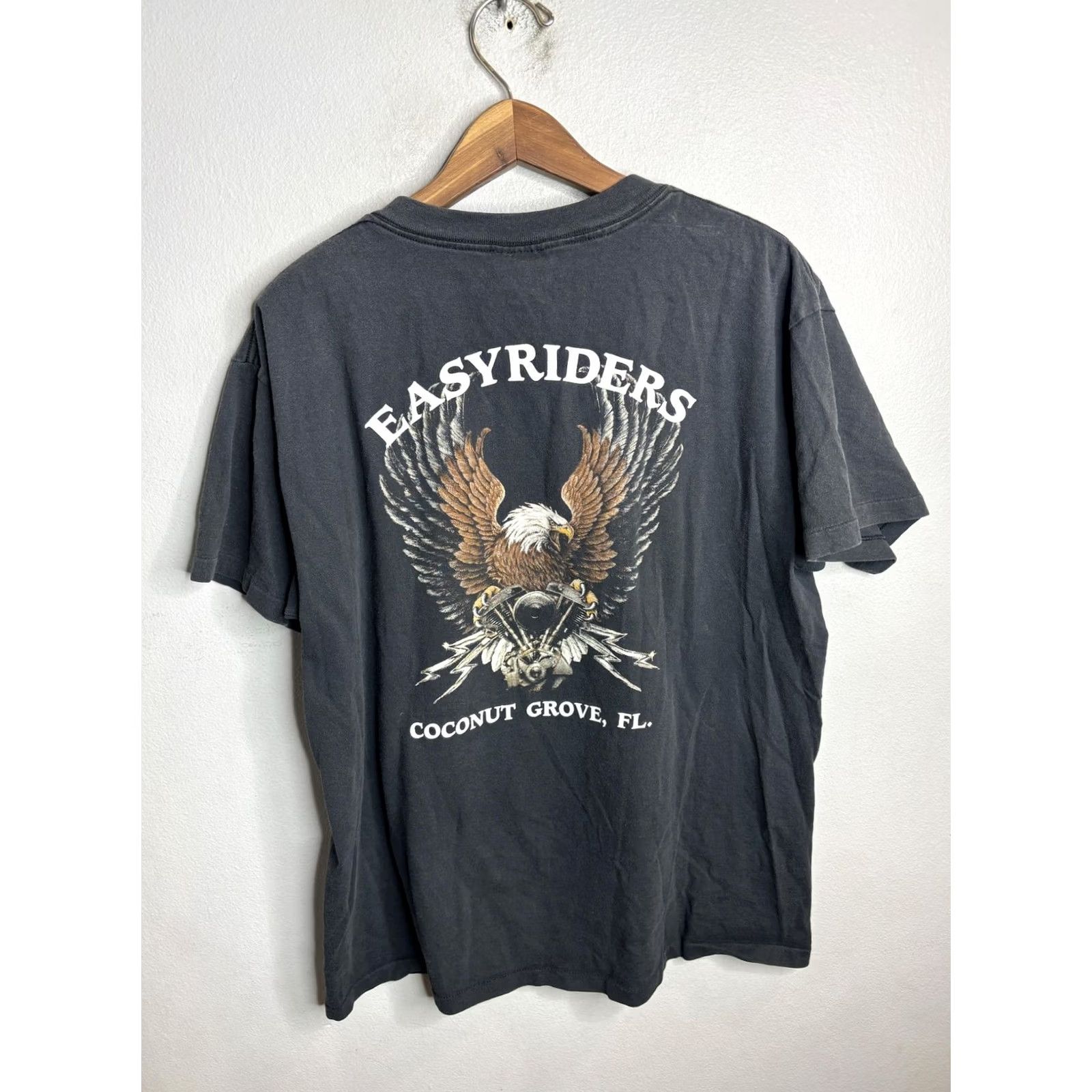 Vintage VINTAGE 3D Emblem Shirt Mens Large Black Live to Ride Easyriders Eagle USA 80s Size US L / EU 52-54 / 3 - 4 Thumbnail