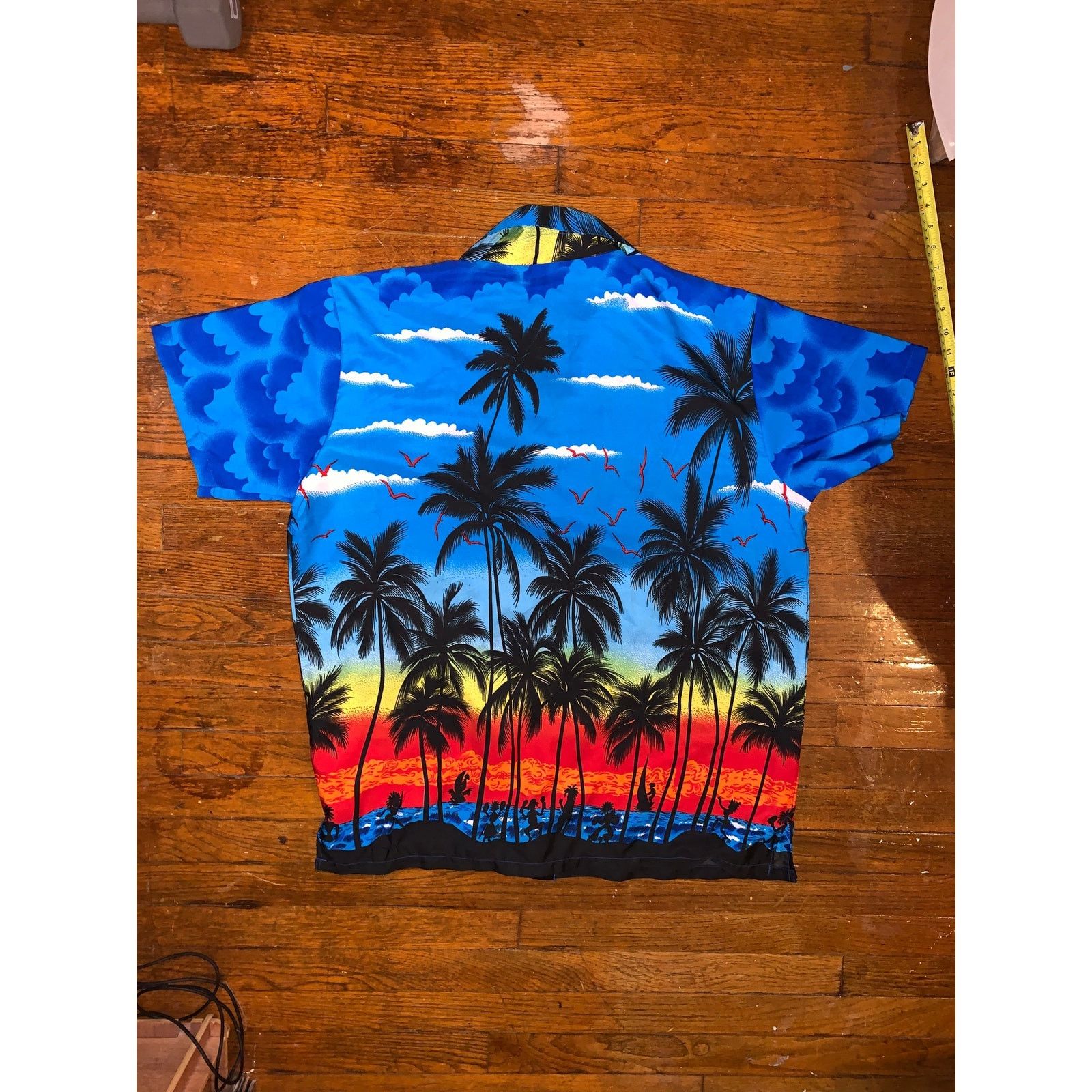 Other Tropical Hawaiian Shirt XL Blue Palm Trees Sunset Beach Size US XL / EU 56 / 4 - 5 Thumbnail