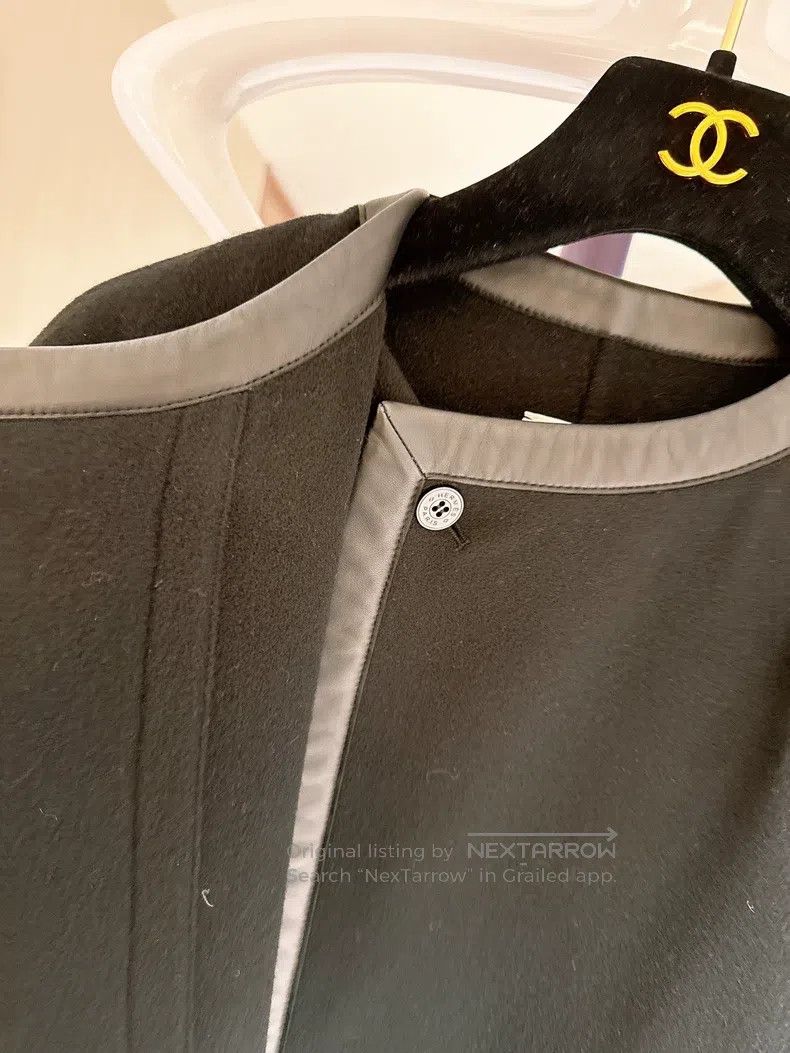 Hermes Hermes Black leather cashmere coat Size XS / US 0-2 / IT 36-38 - 5 Thumbnail