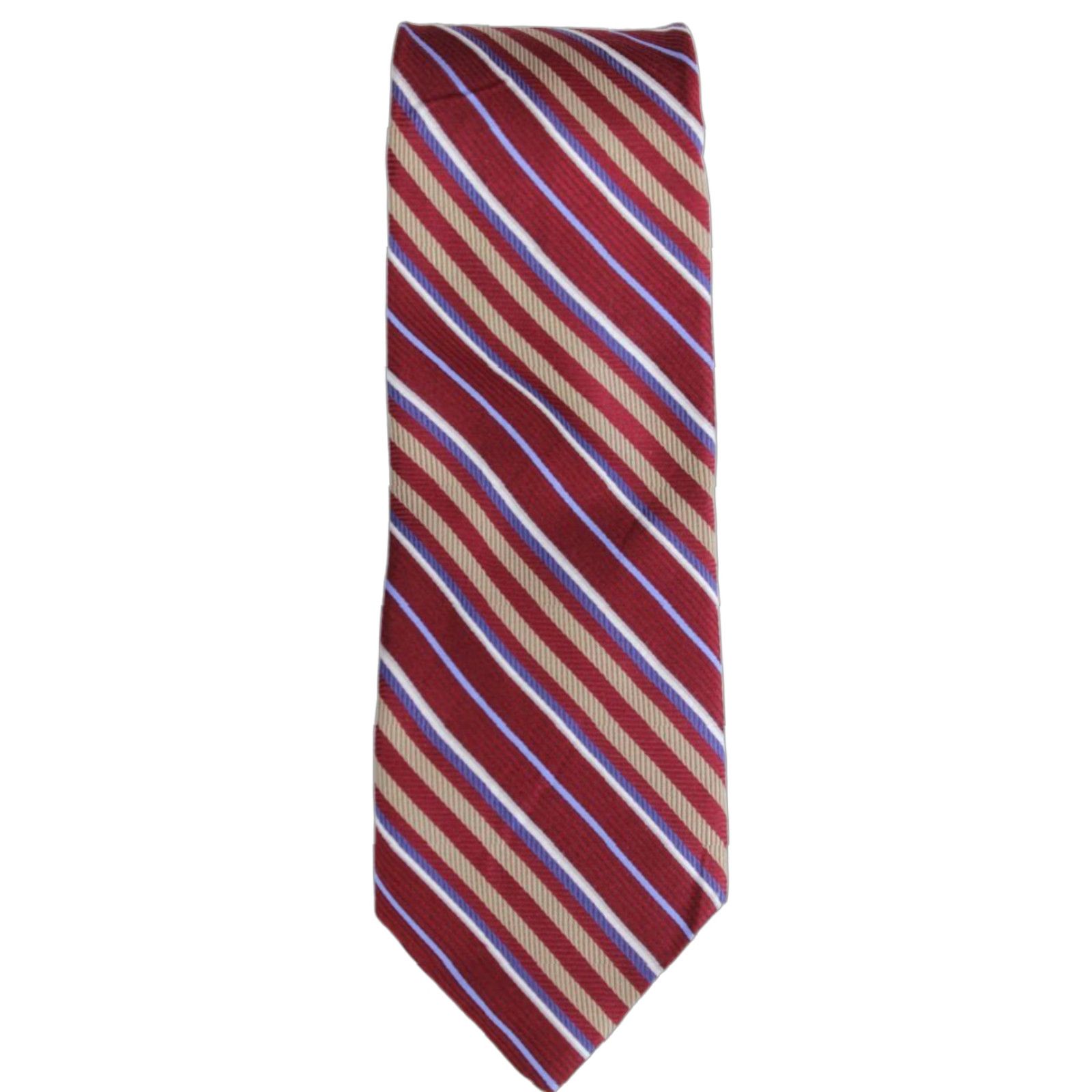 Robert Talbott Chelsea Talbott Robert Talbott Chelsea Necktie Men Silk Red Blue Stripes Designer USA 59" Long 4" Wide Size ONE SIZE - 1 Thumbnail