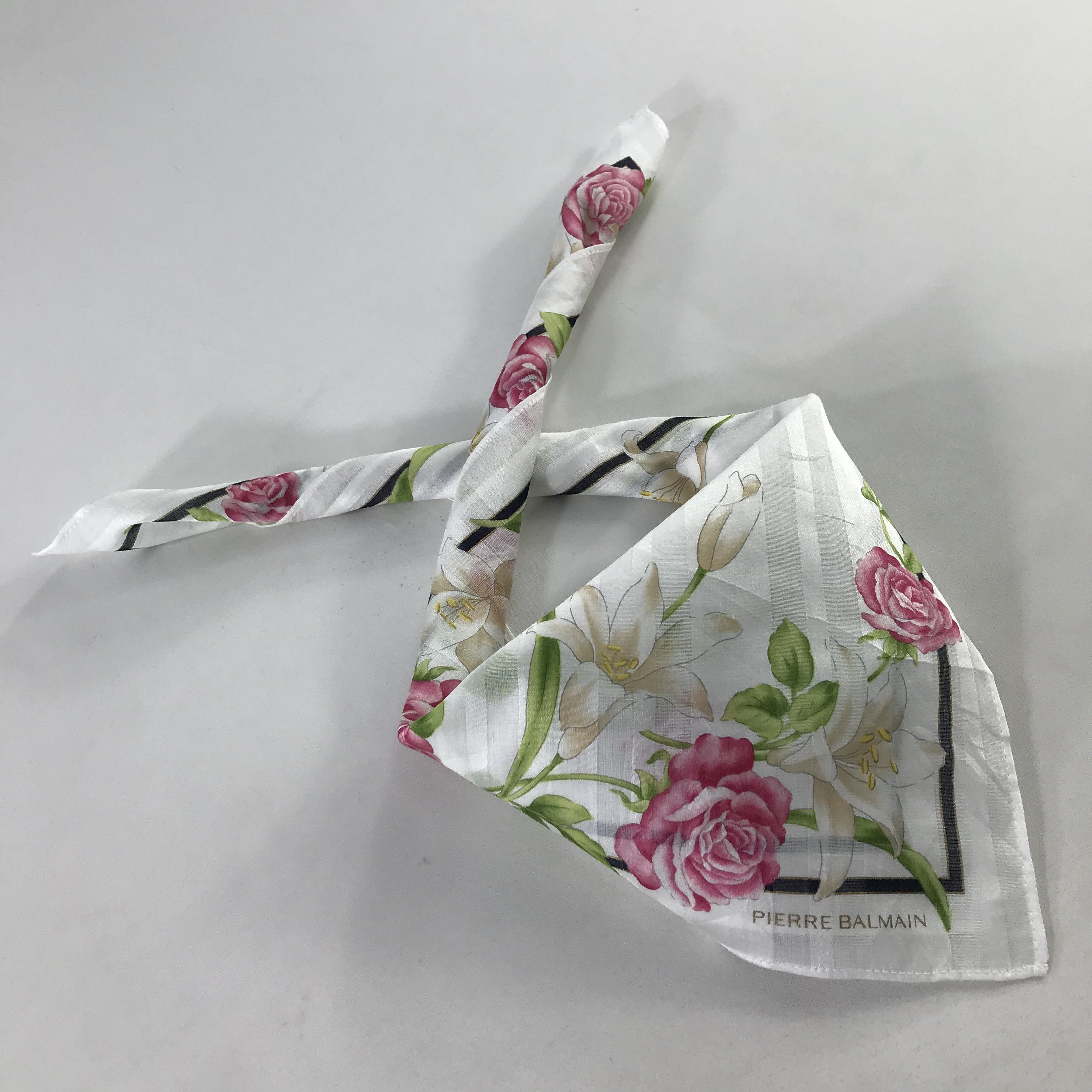 Pierre Balmain × Vintage Pierre Balmain Bandana / Handkerchief / Neckerchief - S1096 Size ONE SIZE - 4 Thumbnail
