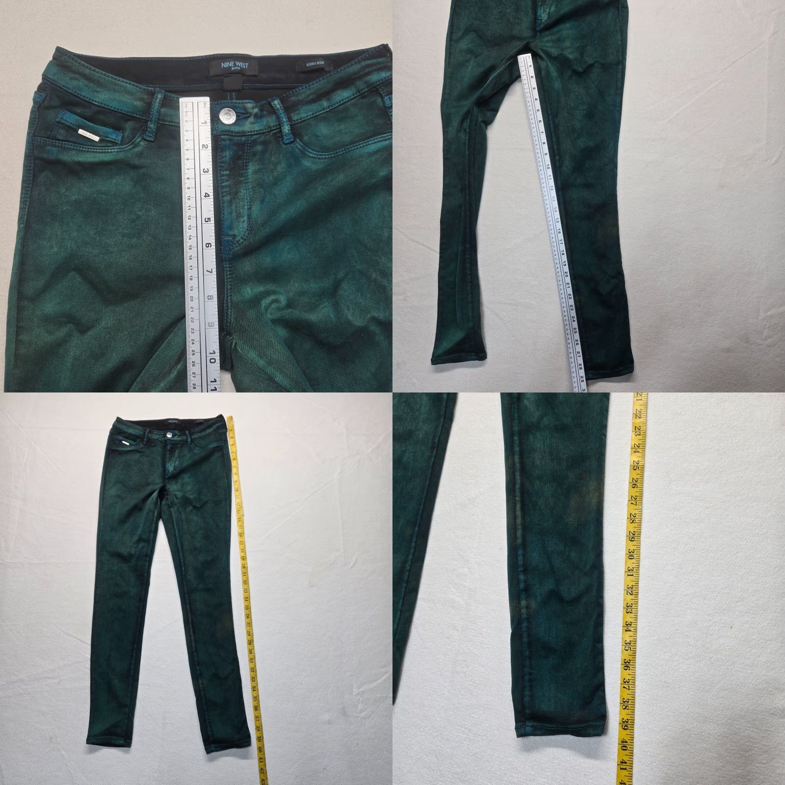 Nine West VINTAGE Nine West Jeans Green Bleach Ankle Straight Pants Adult Women 8 Green Bleached Ankle Straight Pants Womens 8 Size 30" / US 8 / IT 44 - 8 Thumbnail