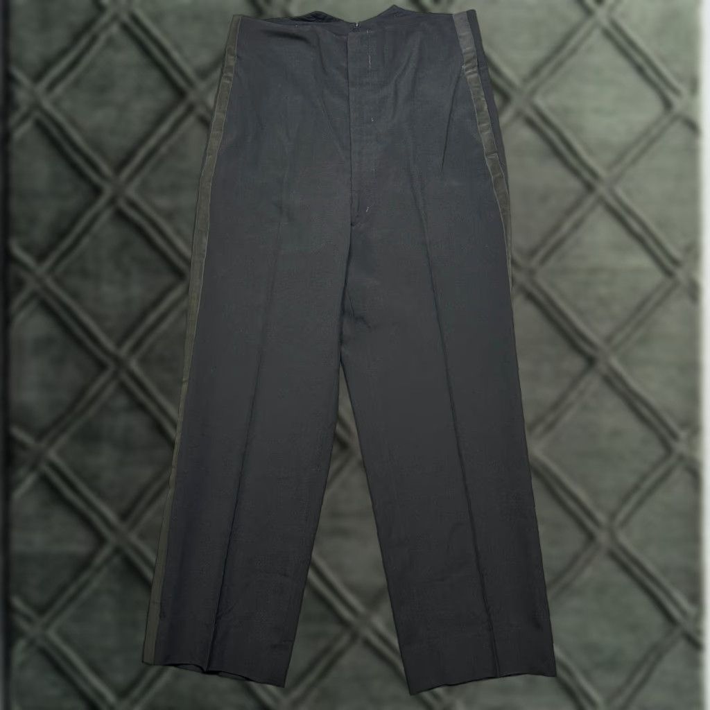 Vintage VINTAGE USAF Trousers 32x29 Black Wool Dress Military 60s True Vintage Talon Zip Navy? Size US 32 / EU 48 - 1 Thumbnail
