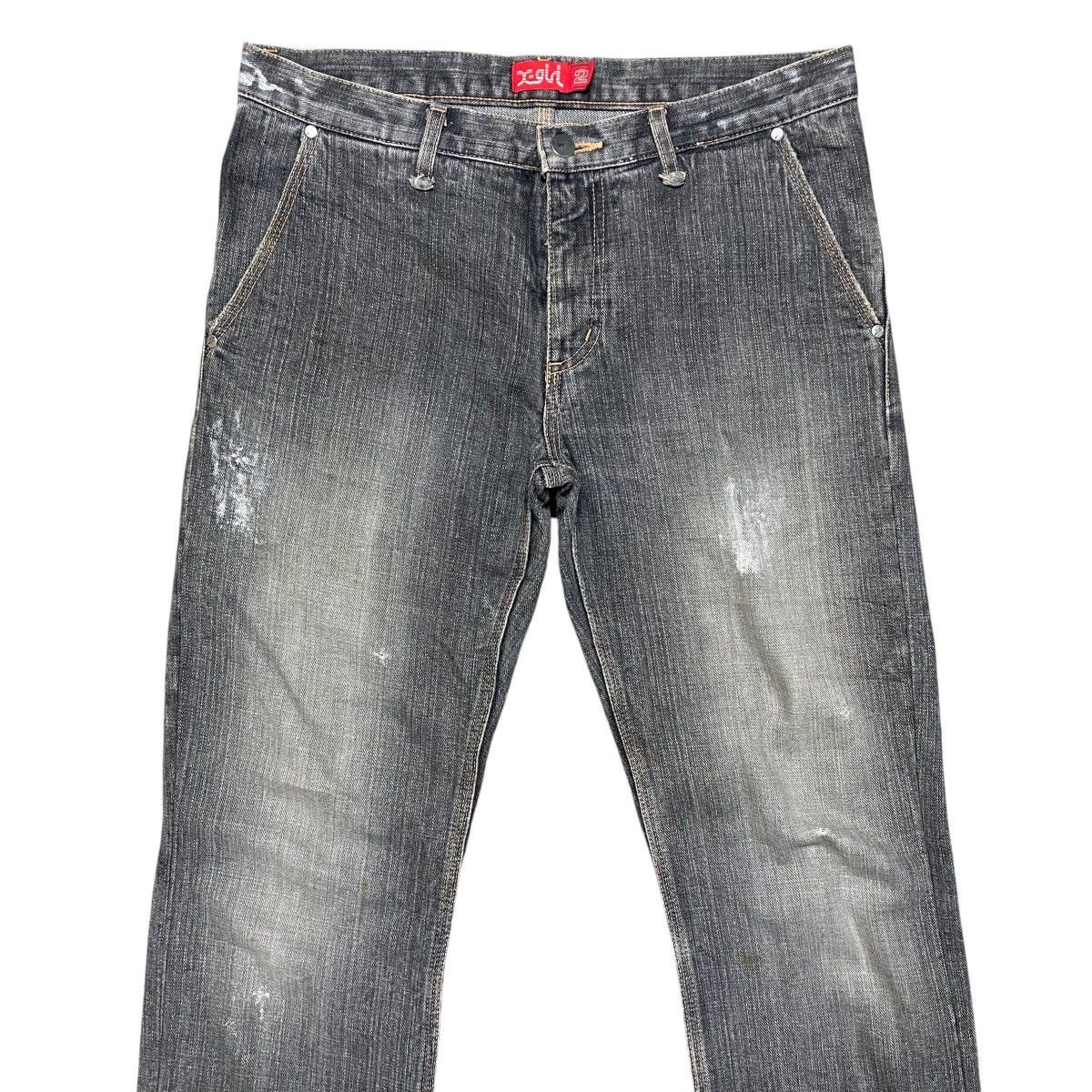 Hysteric Glamour Vintage X-Girl Distressed Denim Faded Black Jeans Size US 30 / EU 46 - 3 Thumbnail