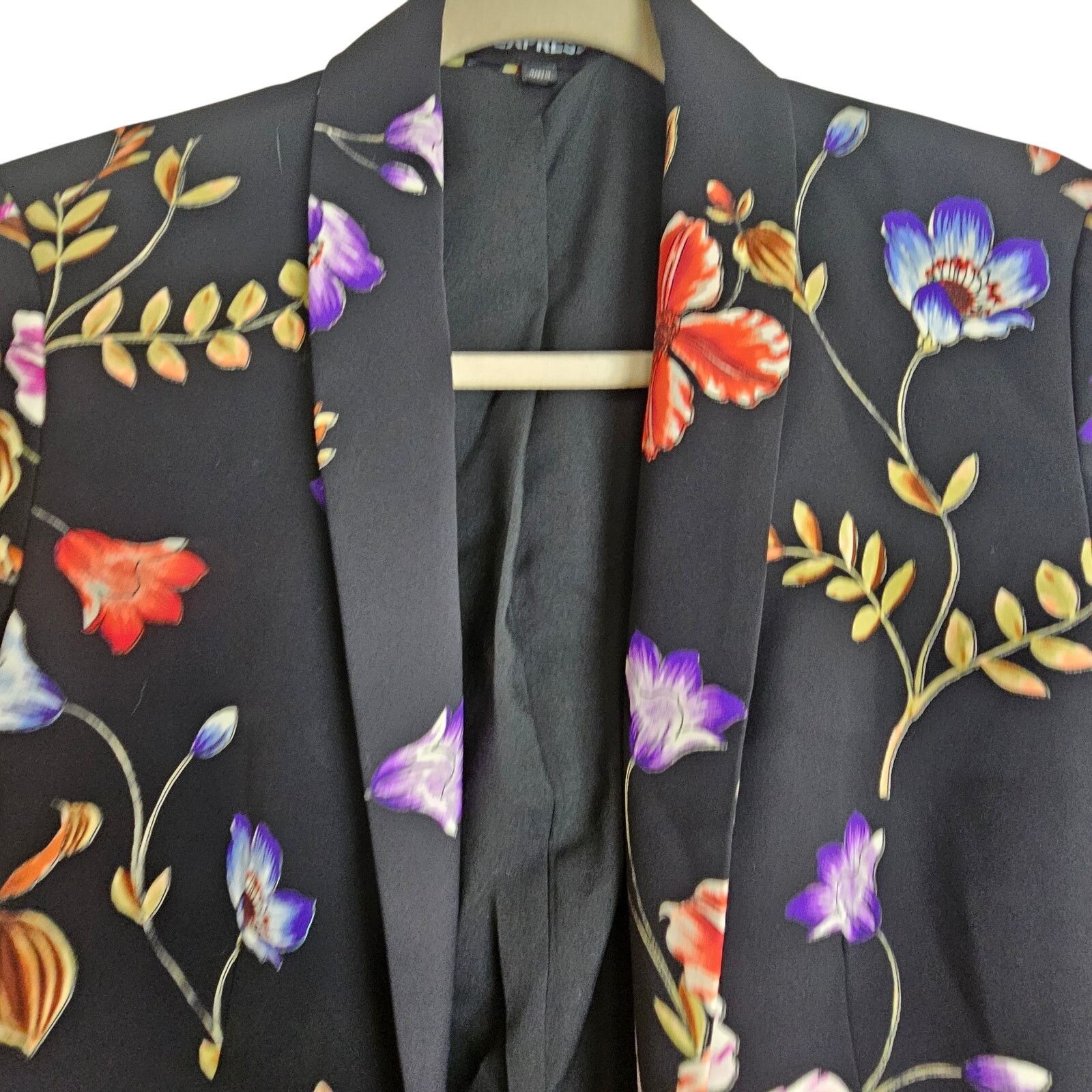 Express Express Womens Floral Blazer Size XS Open Artsy Maximalist Size XS / US 0-2 / IT 36-38 - 2 Thumbnail