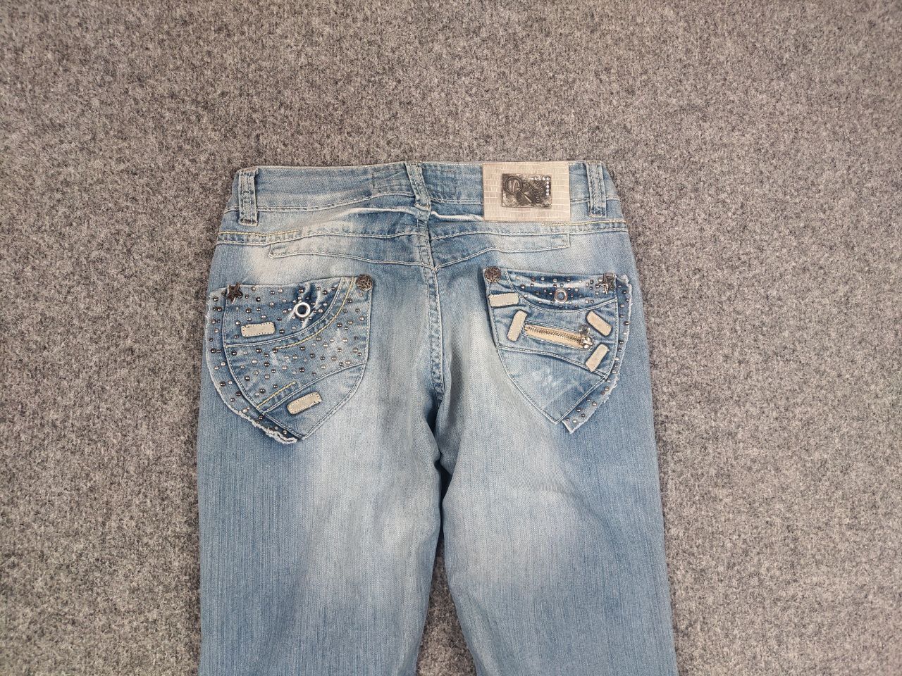John Galliano Vintage John Galliano Y2K Style Metal Logo Faded Denim Jeans Size US 29 - 7 Thumbnail