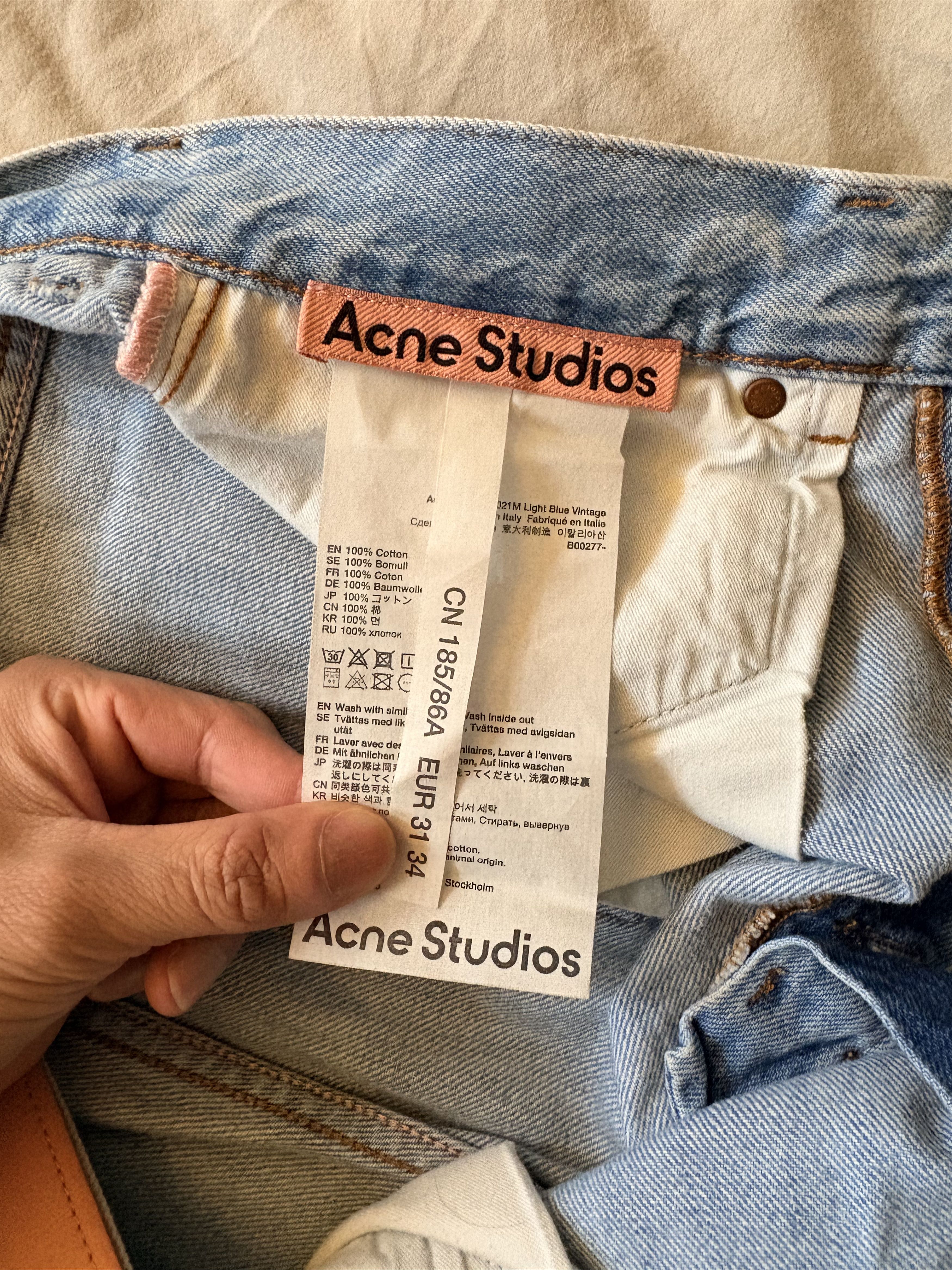 Acne Studios Slightly Flared Loose Washed Jeans Size US 31 - 4 Thumbnail