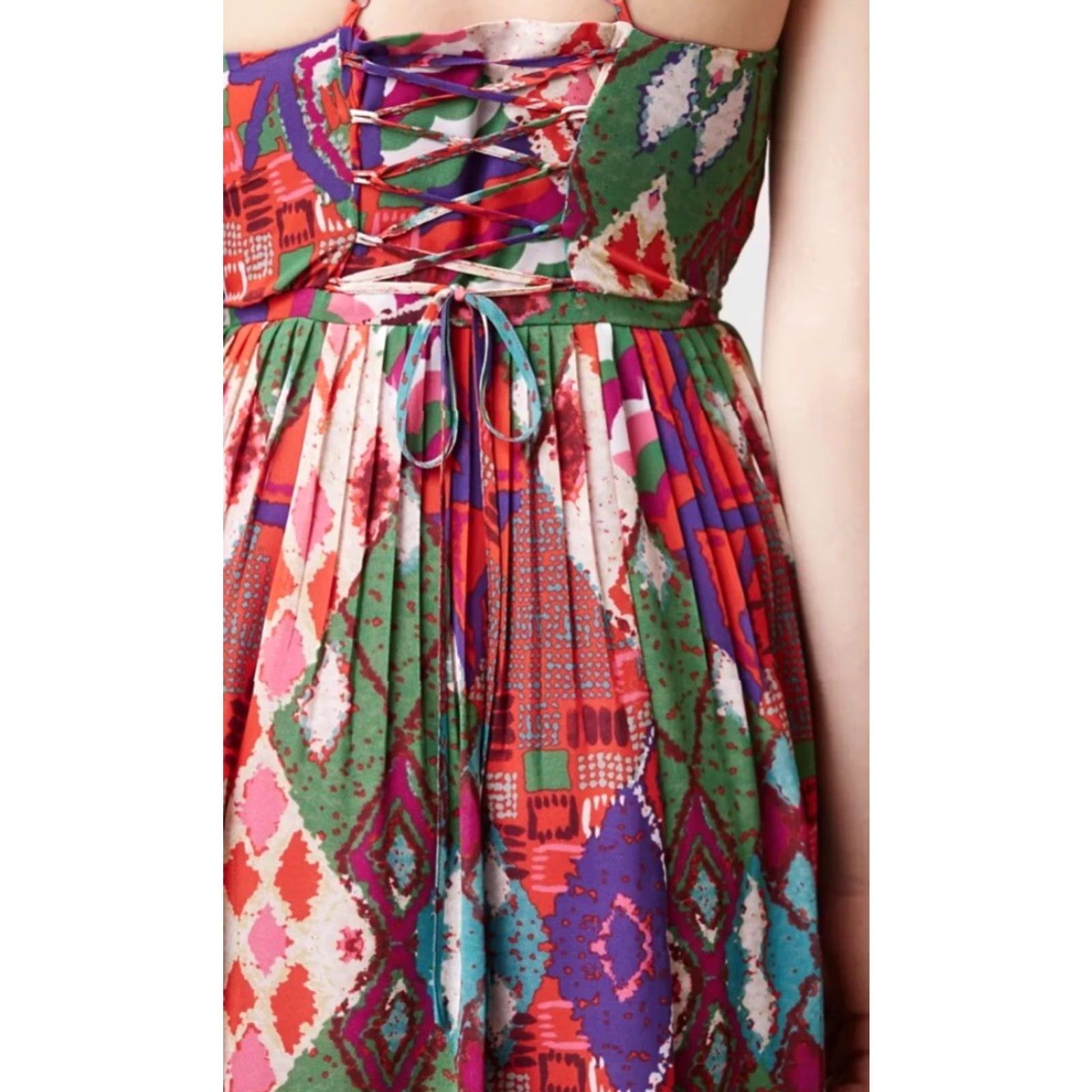 Anthropologie Anthropologie Maeve Tarana Maxi Dress Sz 8 Multi Color Mixed Print Boho Size M / US 6-8 / IT 42-44 - 3 Thumbnail