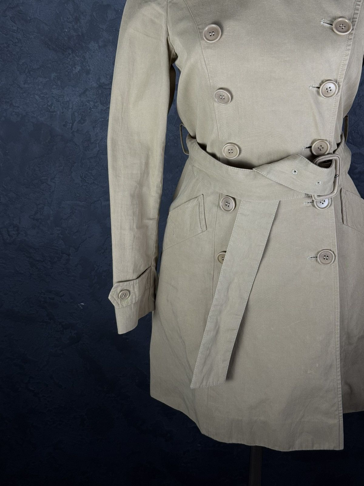 Helmut Lang Vintage Helmut Lang Women’s Double-Breasted Trench Coat 38 Size XS / US 0-2 / IT 36-38 - 4 Thumbnail