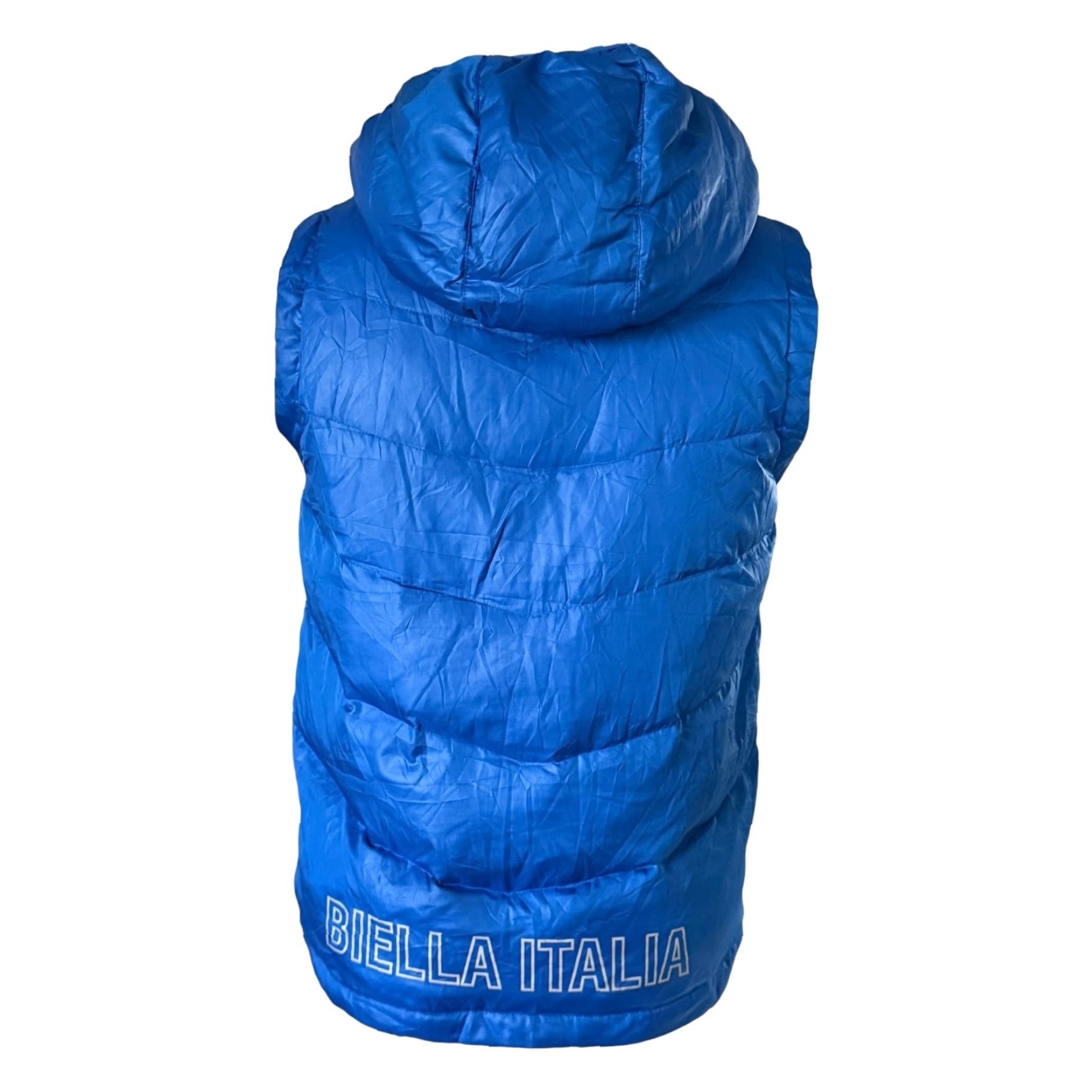 Fila FILA Hooded Down Puffer Vest Men’s Small Blue Back Print Biella Italia Vest Size US S / EU 44-46 / 1 - 3 Thumbnail