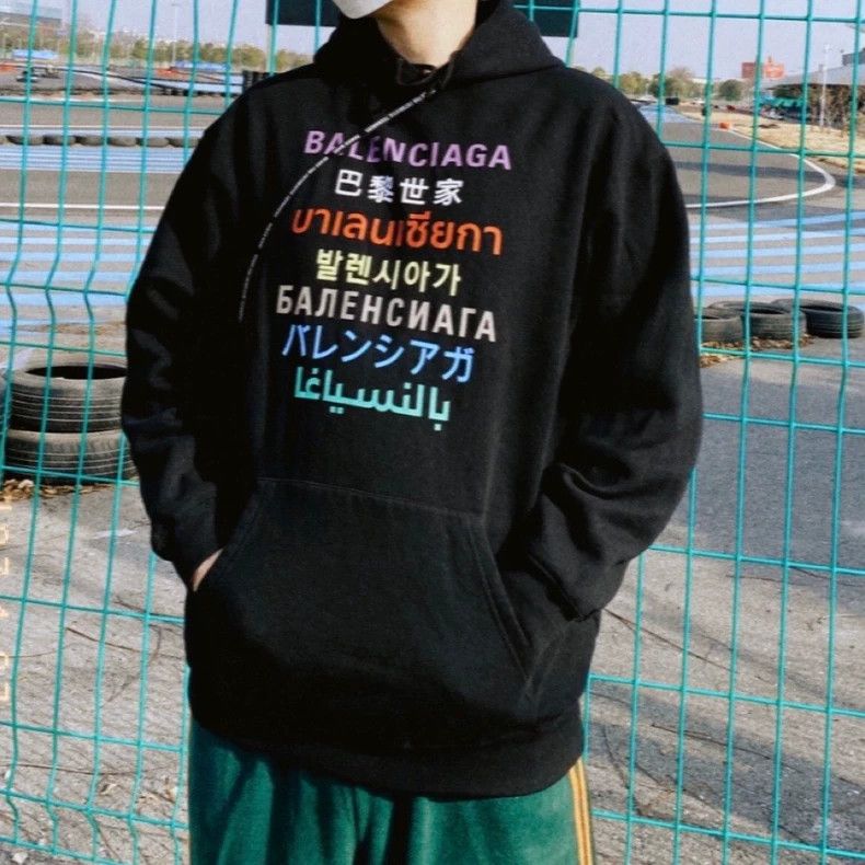 Balenciaga Balenciaga Seven language hooded sweatshirt, size L Size US L / EU 52-54 / 3 - 6 Thumbnail