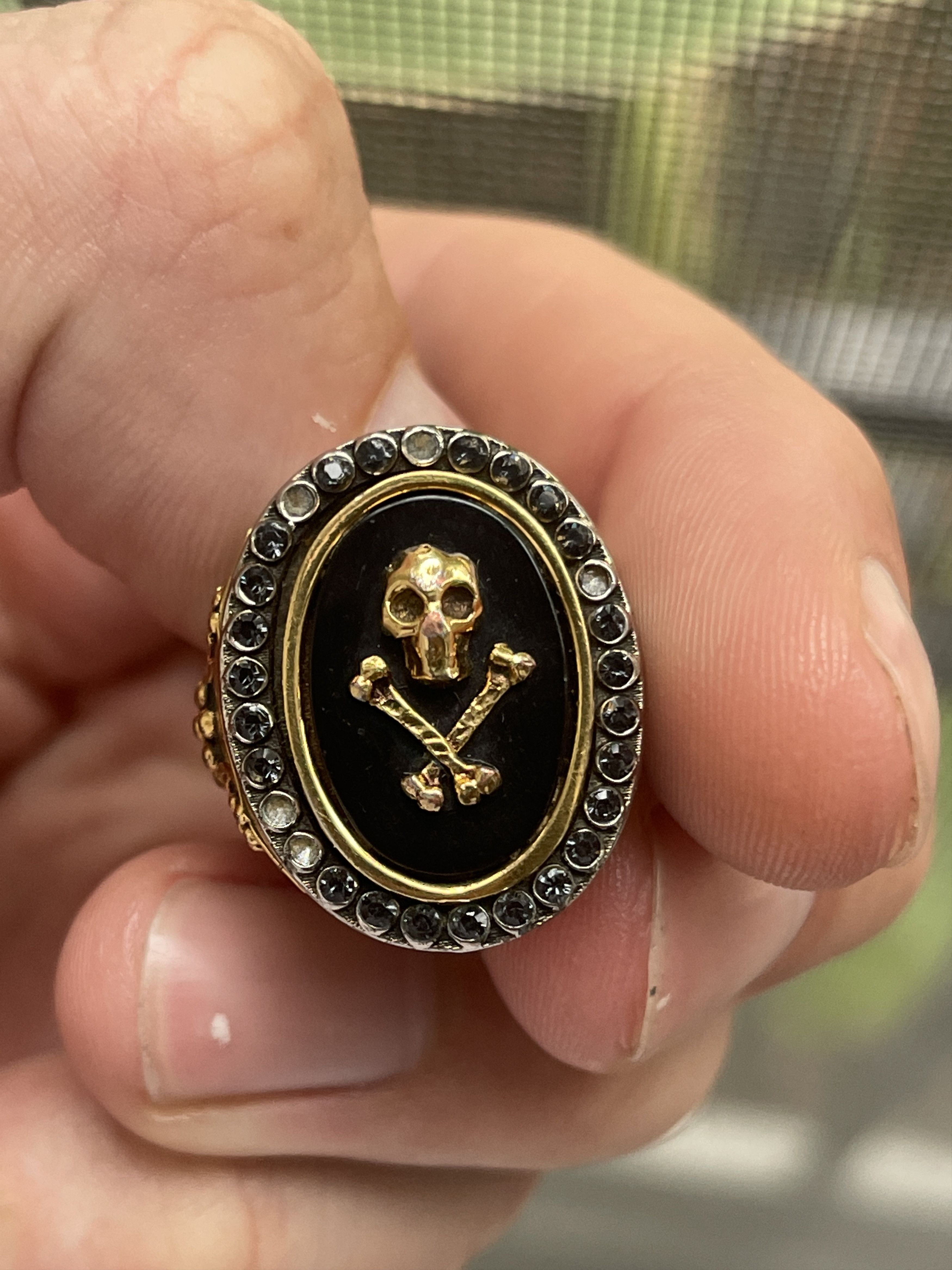 Alexander McQueen Alexander McQueen Two Tone Skeleton Ring Size ONE SIZE - 9 Thumbnail