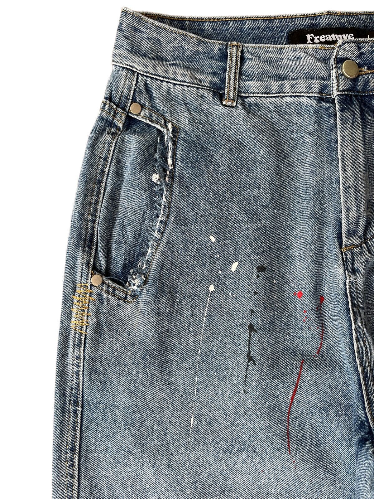 Japanese Brand Vintage Japanese Brand Paint Splatter Distressed Baggy Jeans Size US 30 / EU 46 - 7 Thumbnail