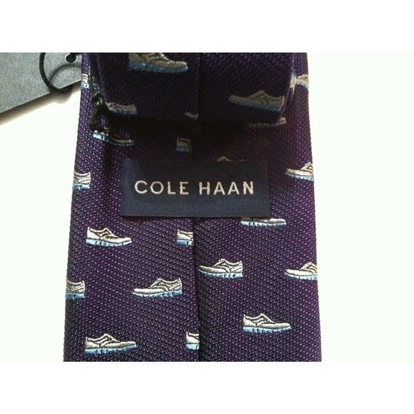 Cole Haan COLE HAAN MENS NEW PURPLE 100%SILK TIE WIDTH: 2 7/8" Size ONE SIZE - 2 Thumbnail