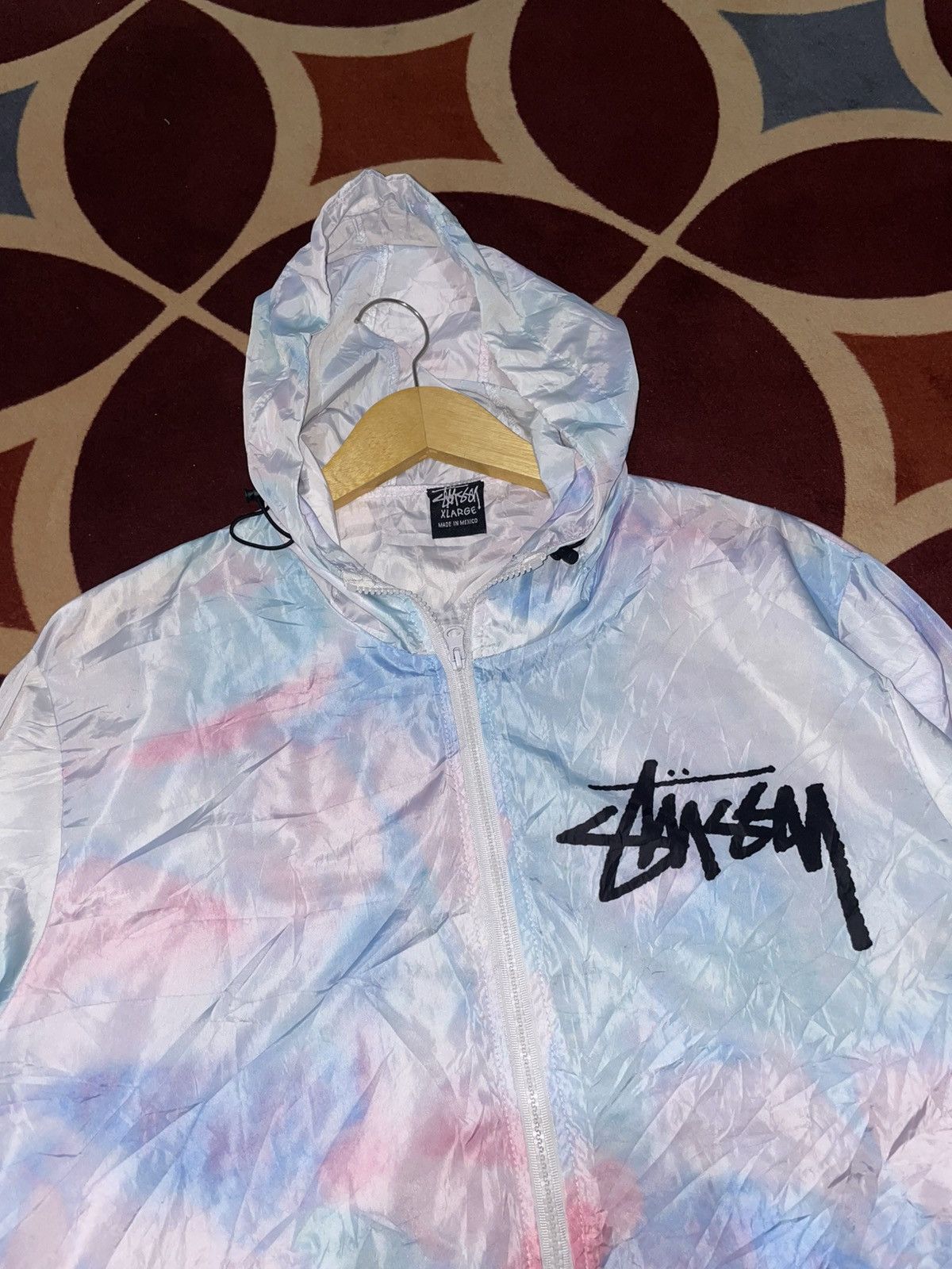 Japanese Brand Stussy Cotton Candy Tie Dye Windbreaker Lightweight Jacket Size US L / EU 52-54 / 3 - 2 Thumbnail