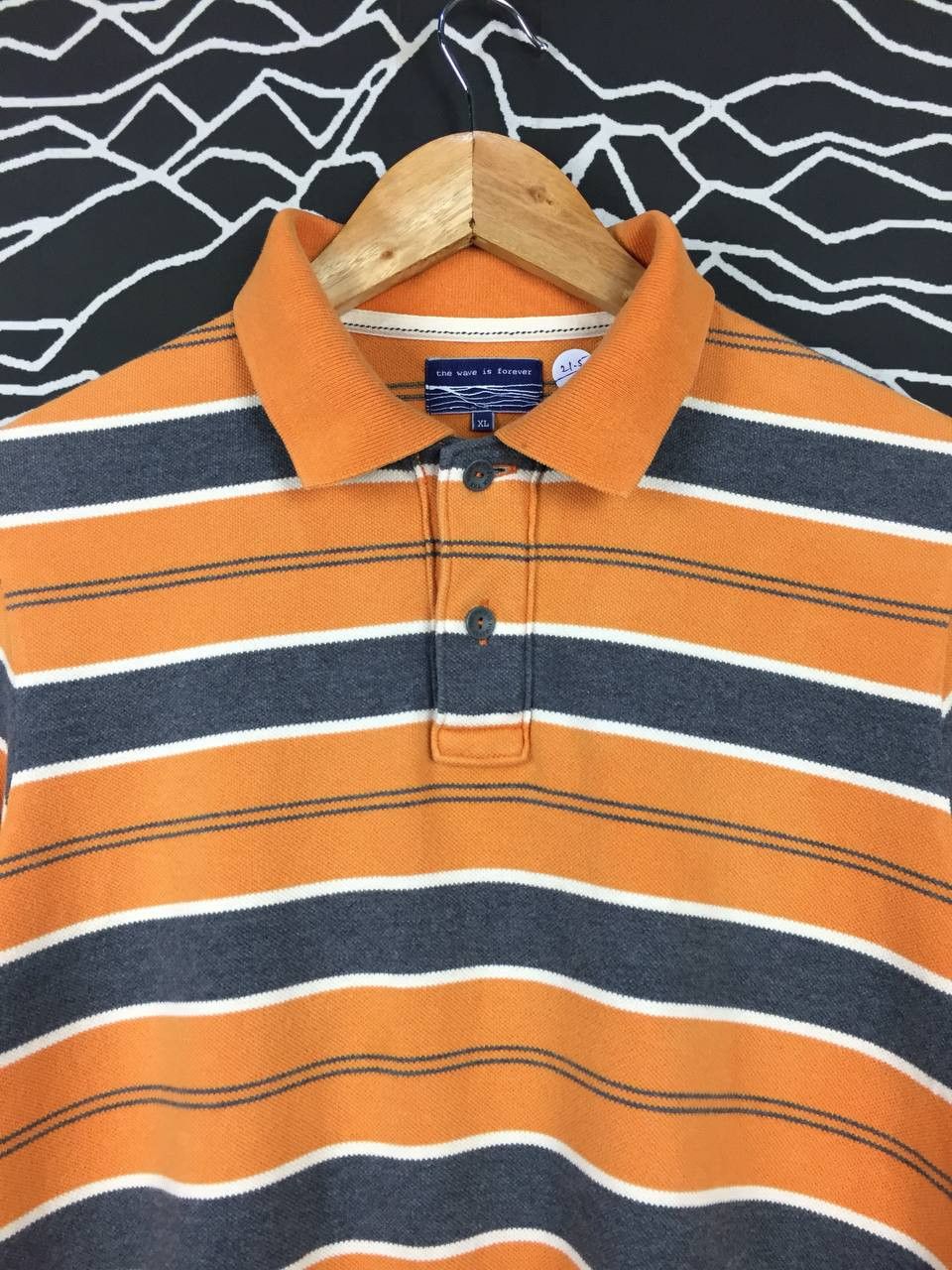 Japanese Brand × Uniqlo Uniqlo X The Wave Is Forever Striped Polo Tee Size US XL / EU 56 / 4 - 3 Thumbnail
