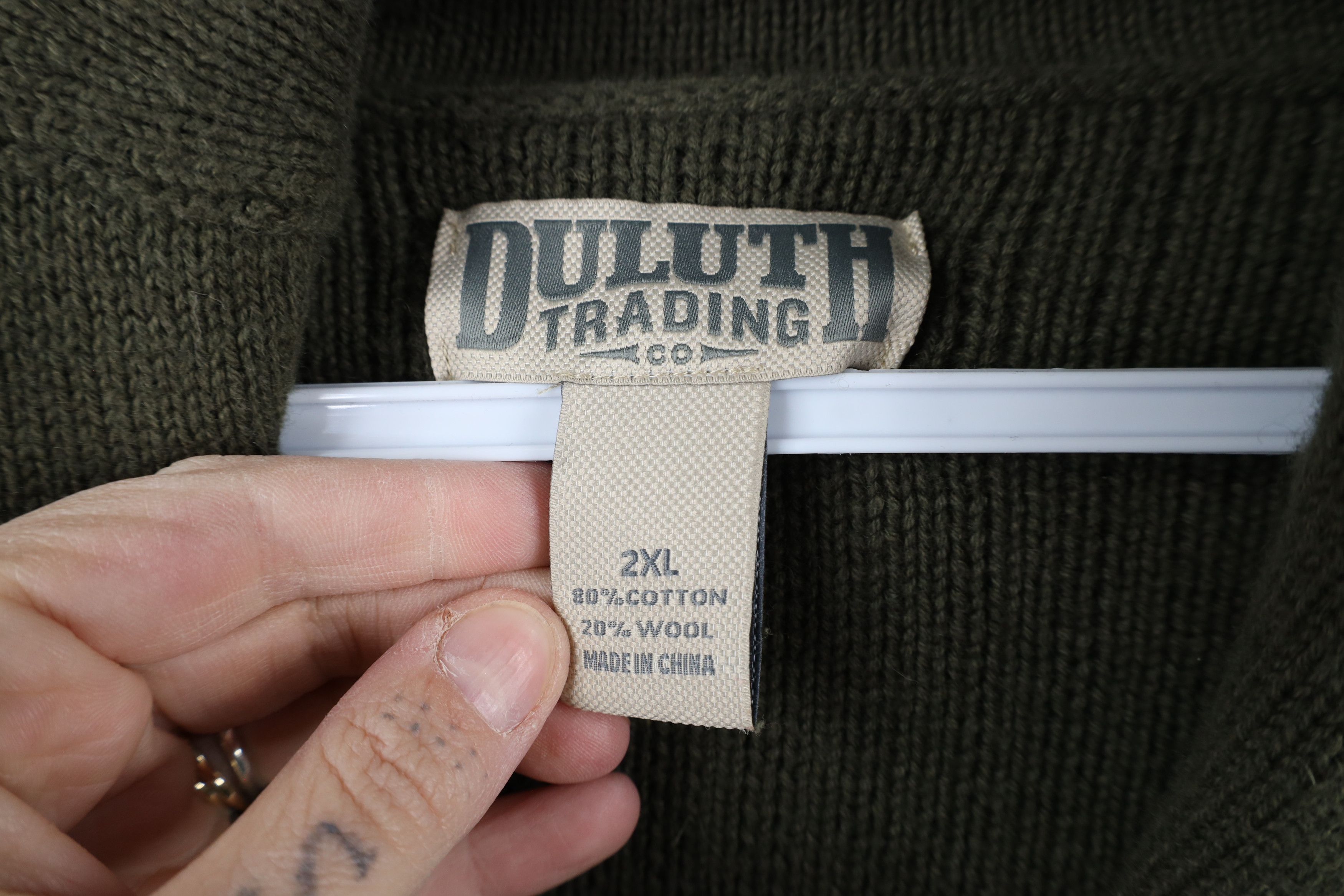 Duluth Trading Company × Vintage Duluth Trading Co Ribbed Knit High Neck Military Sweater Size US XXL / EU 58 / 5 - 7 Thumbnail