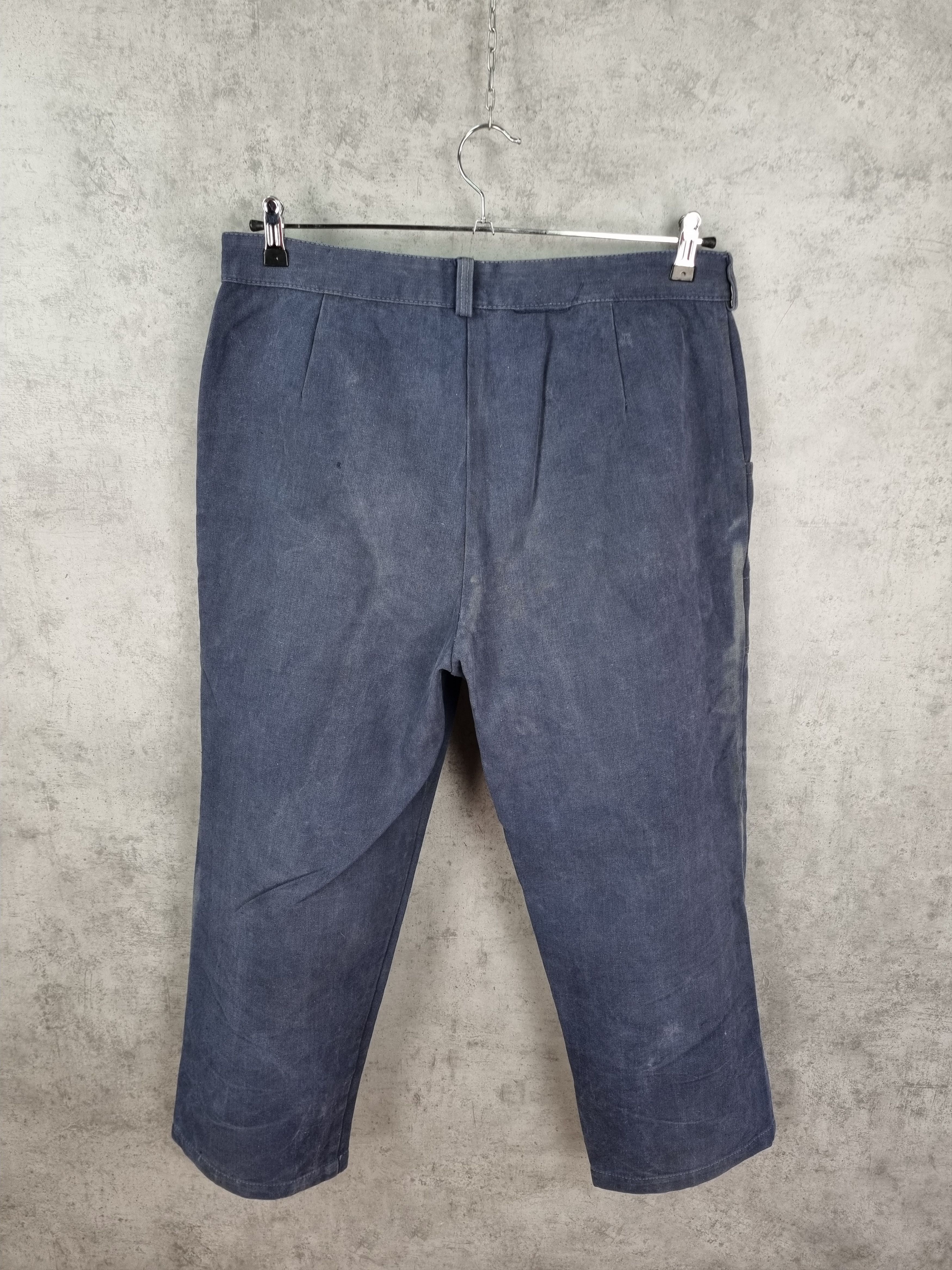 Le Laboureur × Vetra × Vintage Rare Double knees 60s Faded Workers pants Thrashed Punk Size US 32 / EU 48 - 10 Thumbnail
