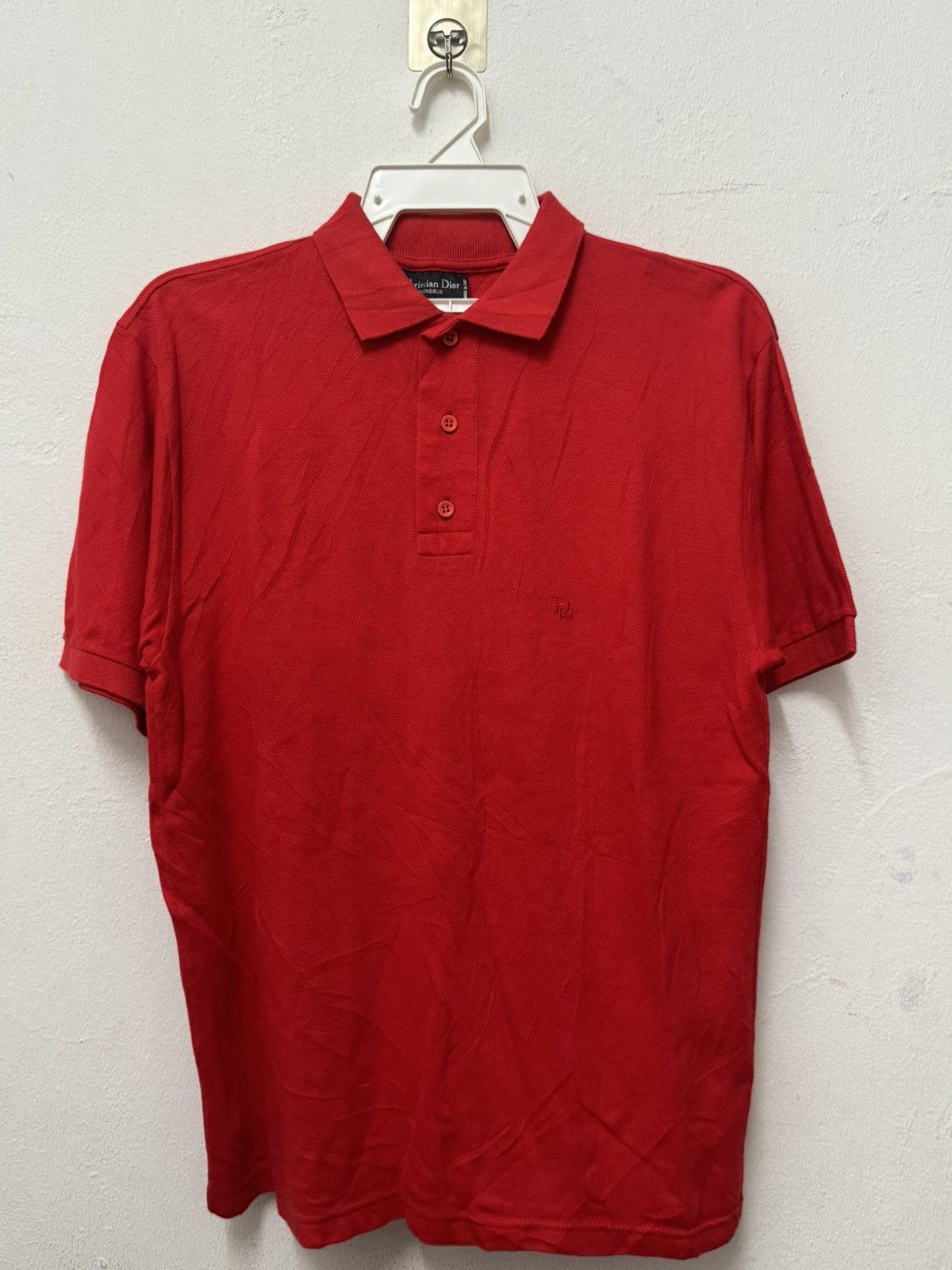 Dior Christian Dior Vtg Red Polo Shirt Size US M / EU 48-50 / 2 - 1 Thumbnail