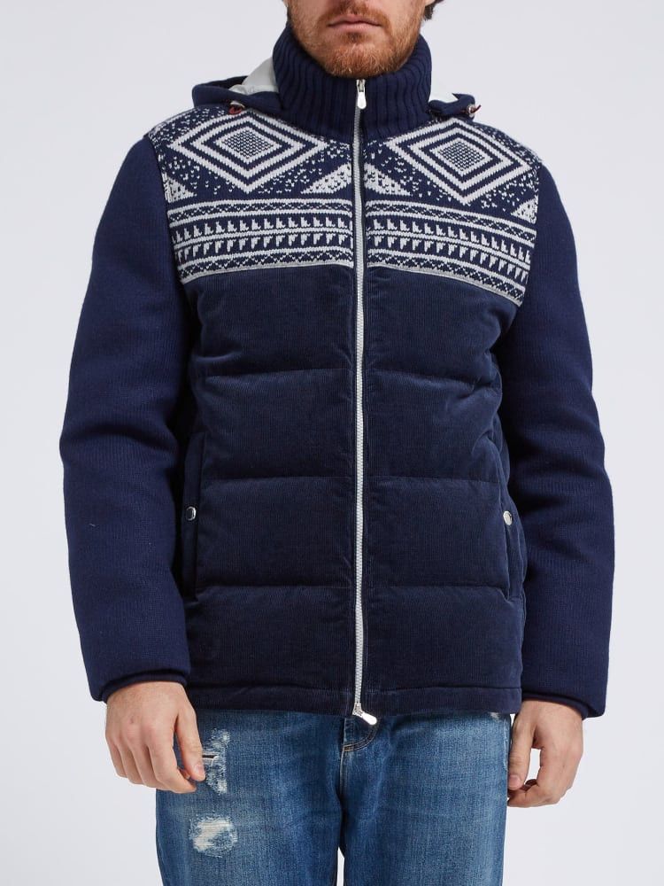 Brunello Cucinelli o1w1db10924 Wr Padded Jacket in Dark Blue Size US M / EU 48-50 / 2 - 1 Preview