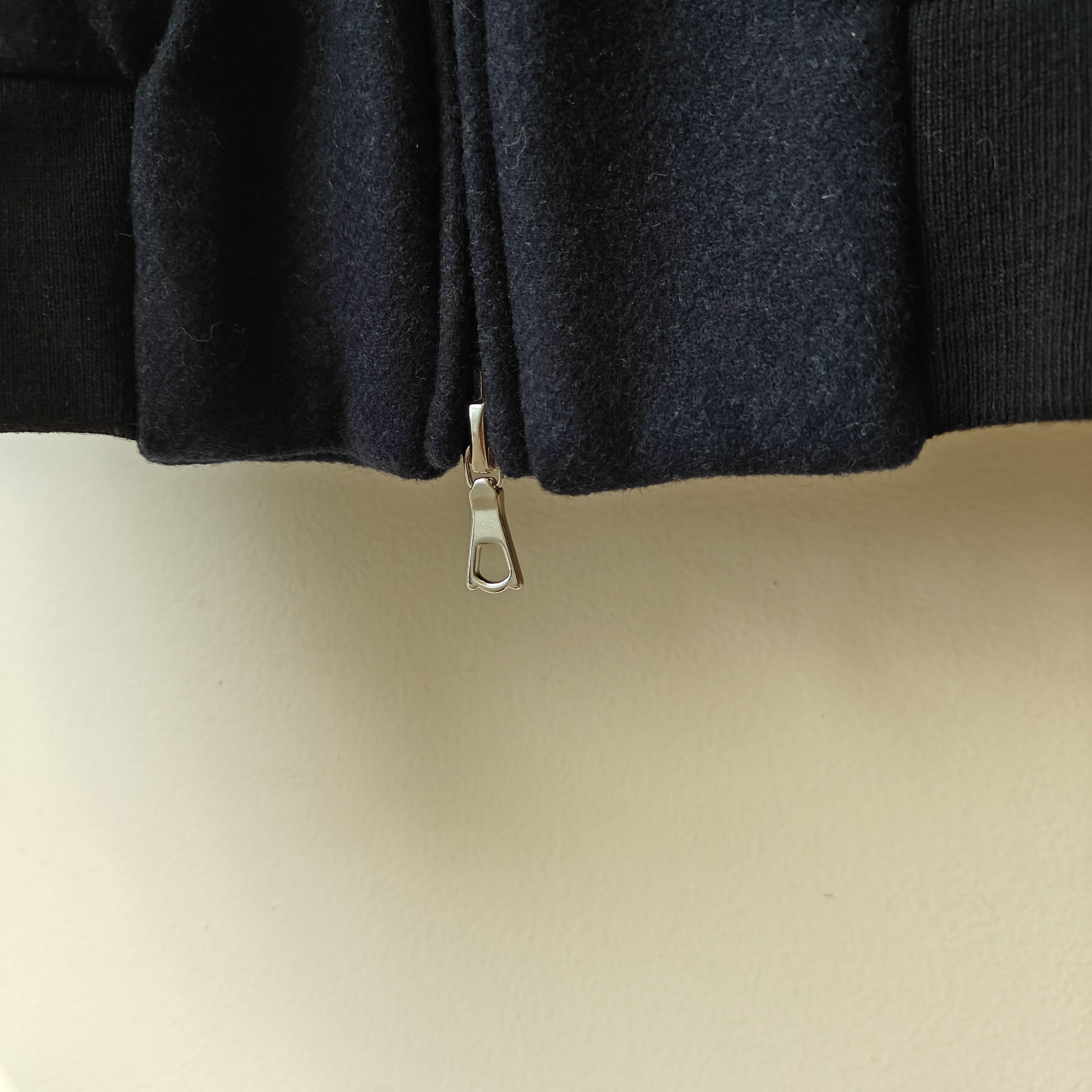 Proper Cloth made in Italy navy flight jacket wool riri zips Size US L / EU 52-54 / 3 - 8 Thumbnail