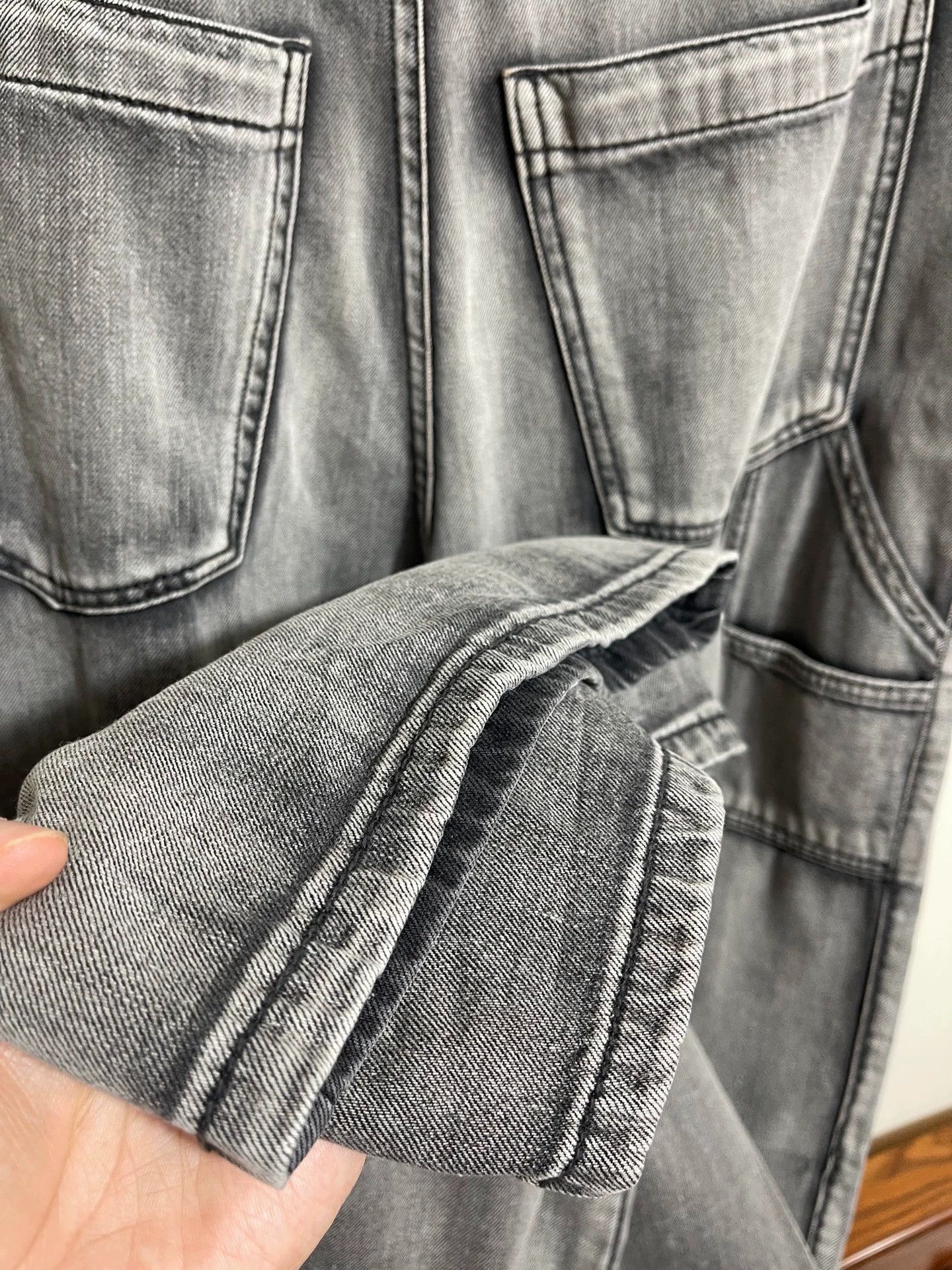 Wooyoungmi Wooyoungmi High-Waist Wide Leg Gray Wash Denim 46 Size US 30 / EU 46 - 6 Thumbnail