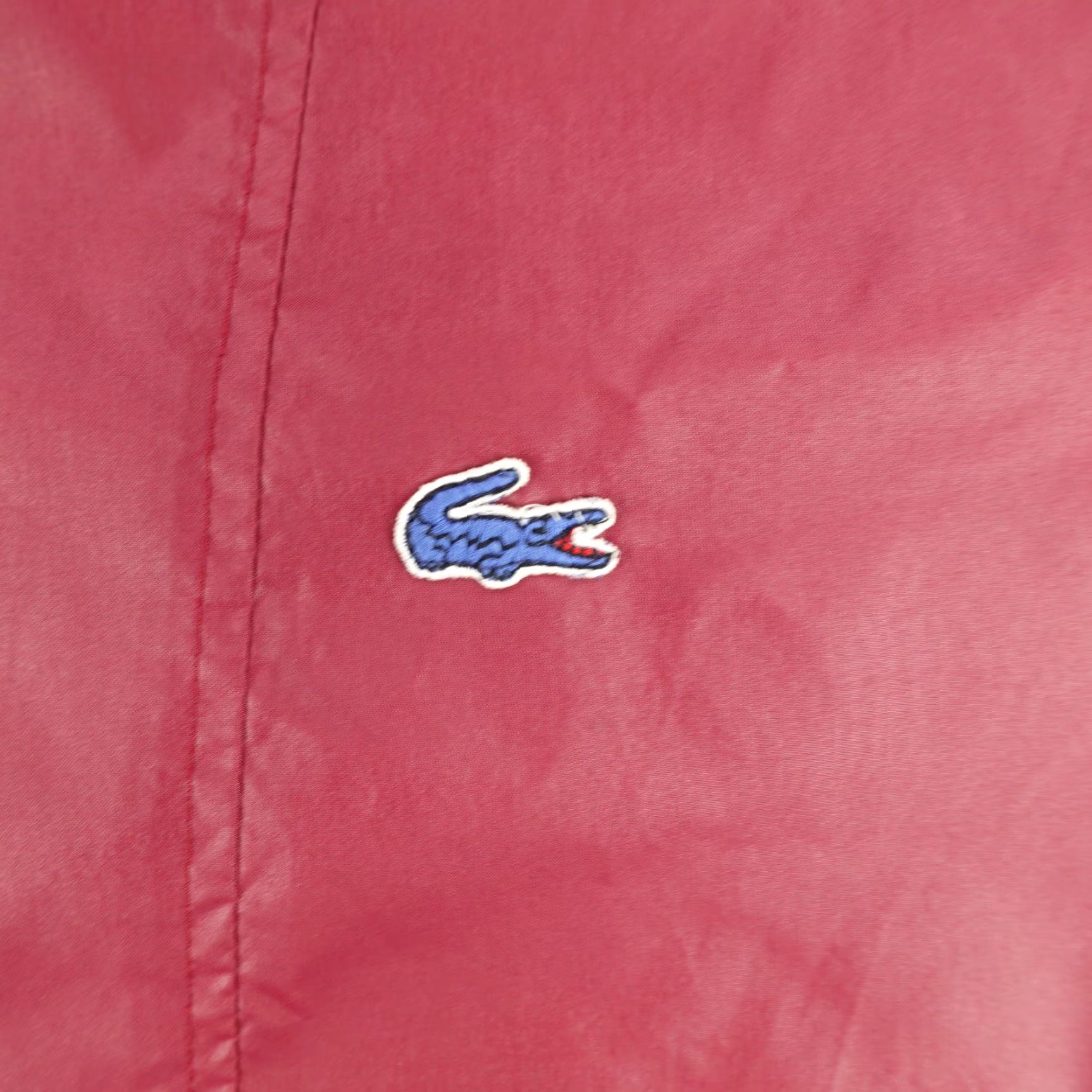 VINTAGE Lacoste Izod Windbreaker Jacket Mens Medium Red 60s Outdoor Casual Lightweight Zip