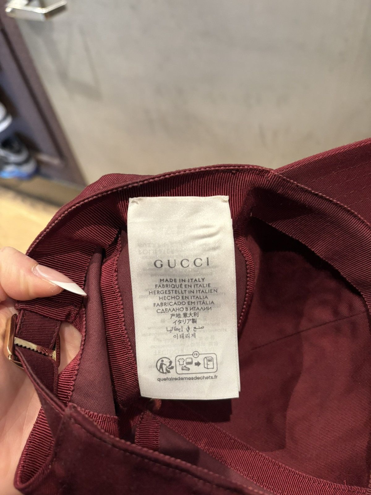 Gucci Gucci Logo Hat Red Size ONE SIZE - 3 Thumbnail