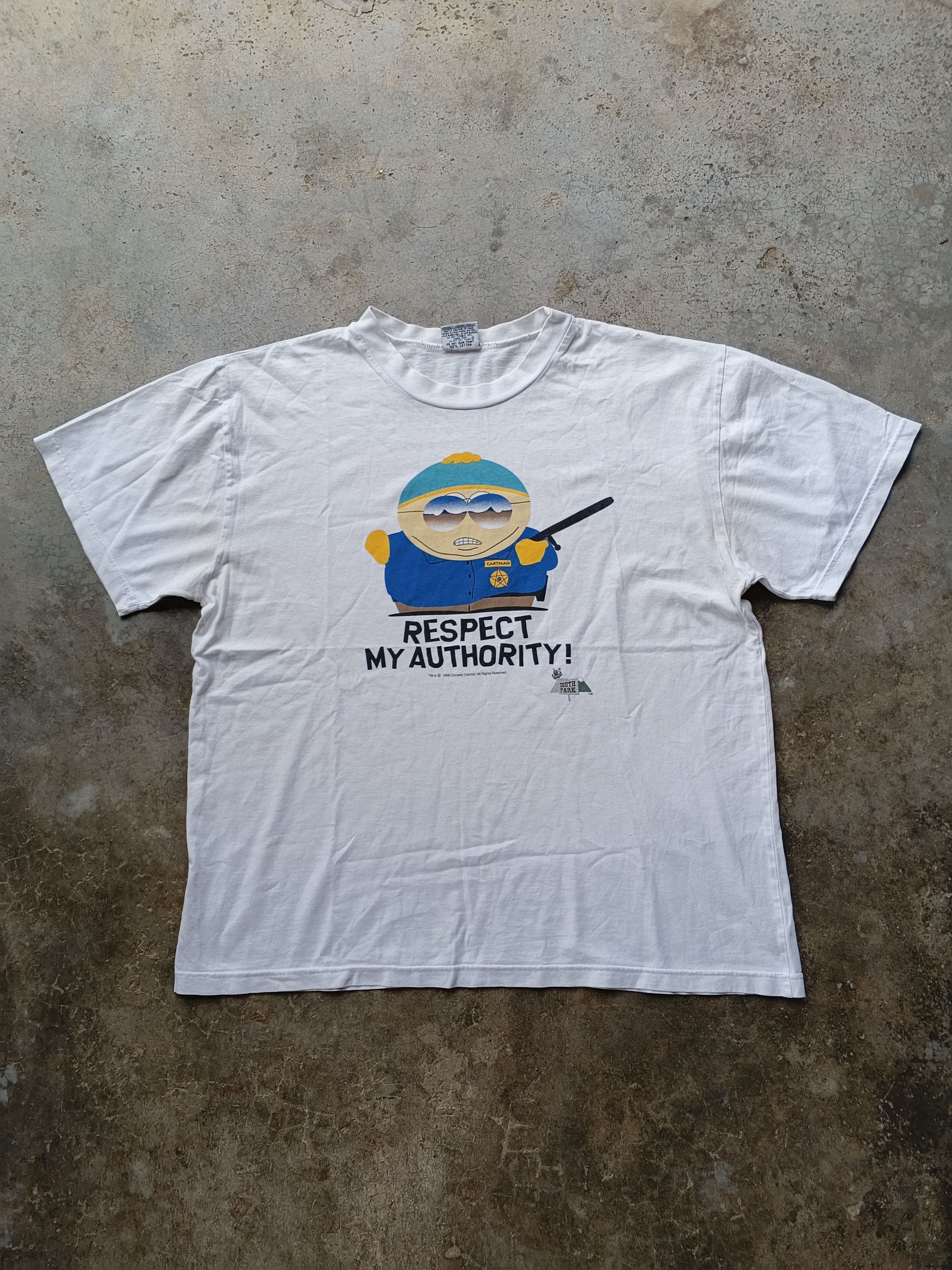 Vintage 90s South Park Cartman Respect My Authority Saiz L