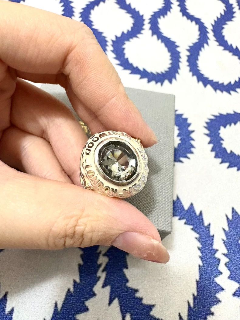 Vivienne Westwood Vivienne Westwood Vintage mint green gem white enamel ring Size ONE SIZE - 2 Thumbnail