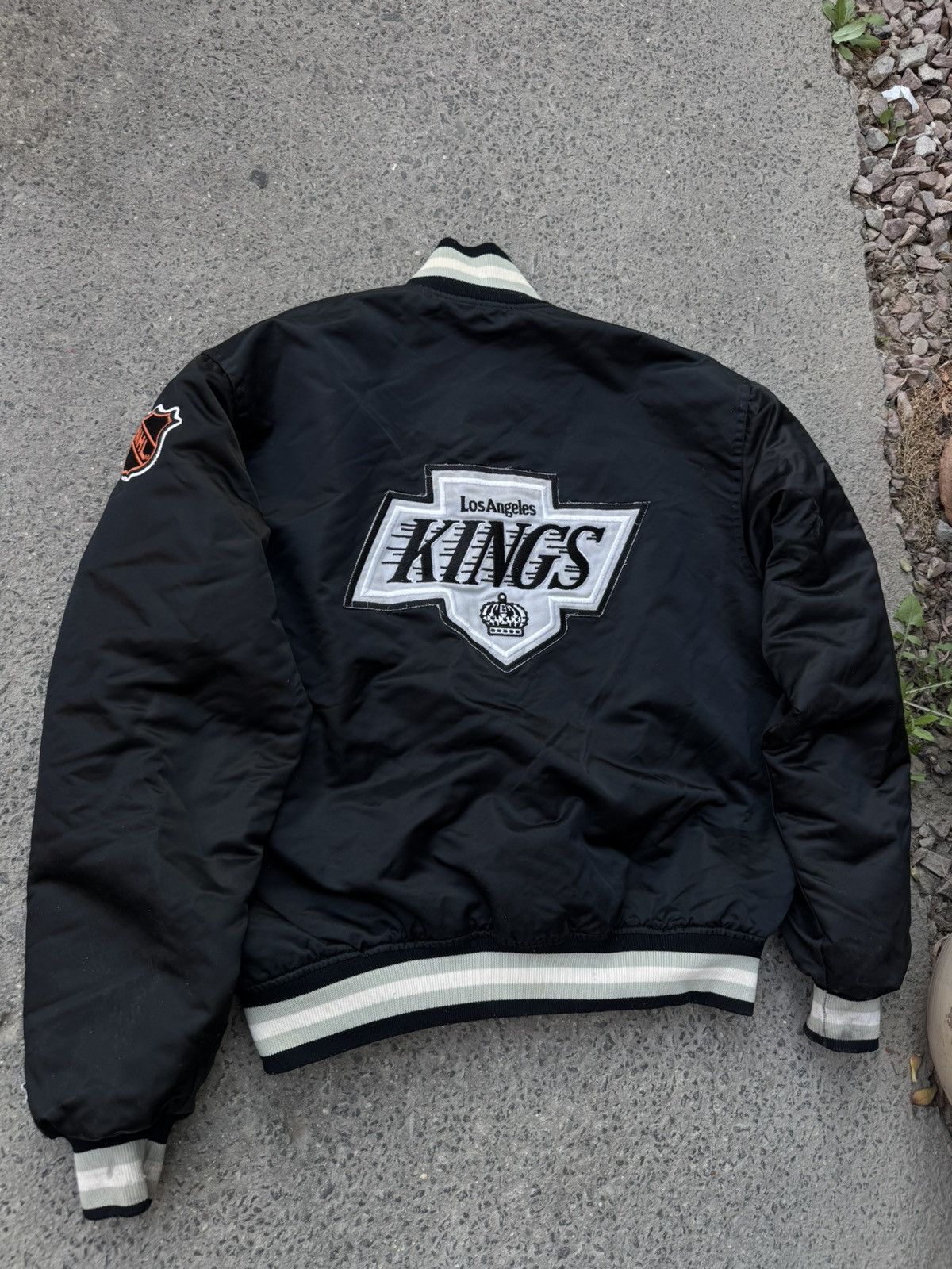 Starter × Vintage Vintage Starter Bomber Satin Jacket Los Ángeles Kingz Size US L / EU 52-54 / 3 - 2 Thumbnail