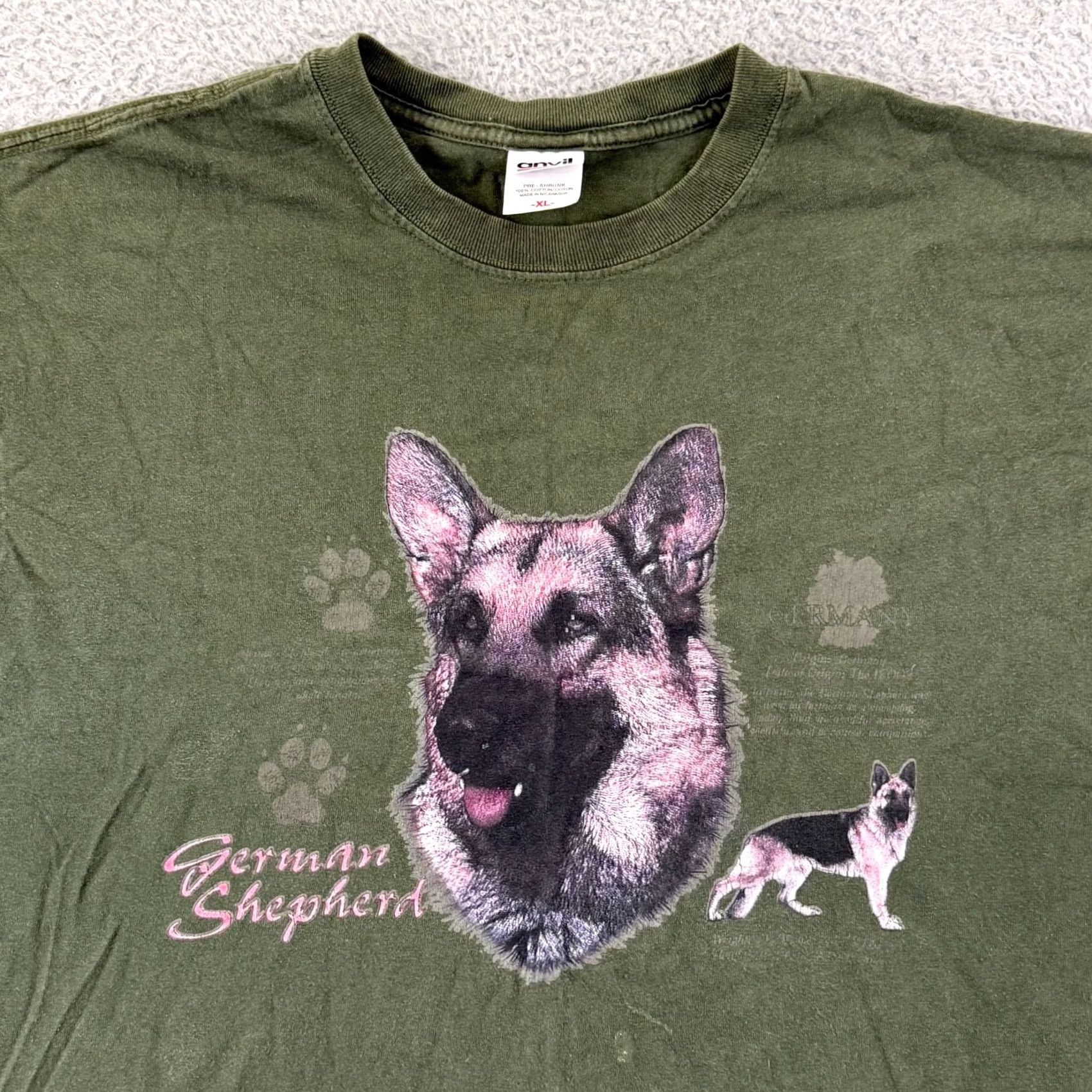 Anvil VINTAGE Anvil Shirt Mens XL Green Short Sleeve 90s Graphic Dog Adventure Time Animals 90s Mens XL Green Short Sleeve Shirt Size US XL / EU 56 / 4 - 4 Thumbnail