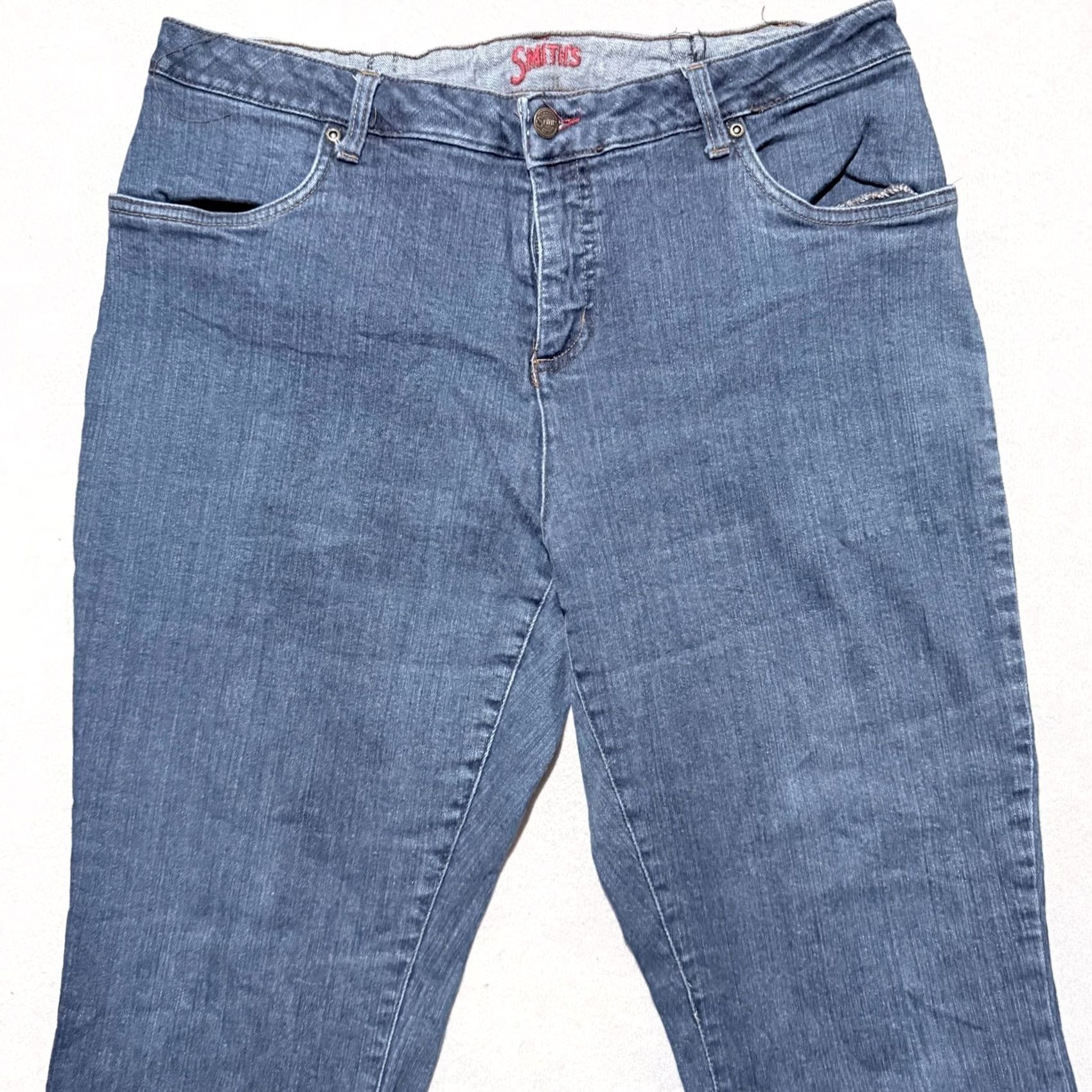 Vintage Smith's Bootcut Jeans Women's Blue Denim Dark Wash Mid-Rise Slim Fit - 16 Size 38" / US 16 / IT 52 - 3 Thumbnail