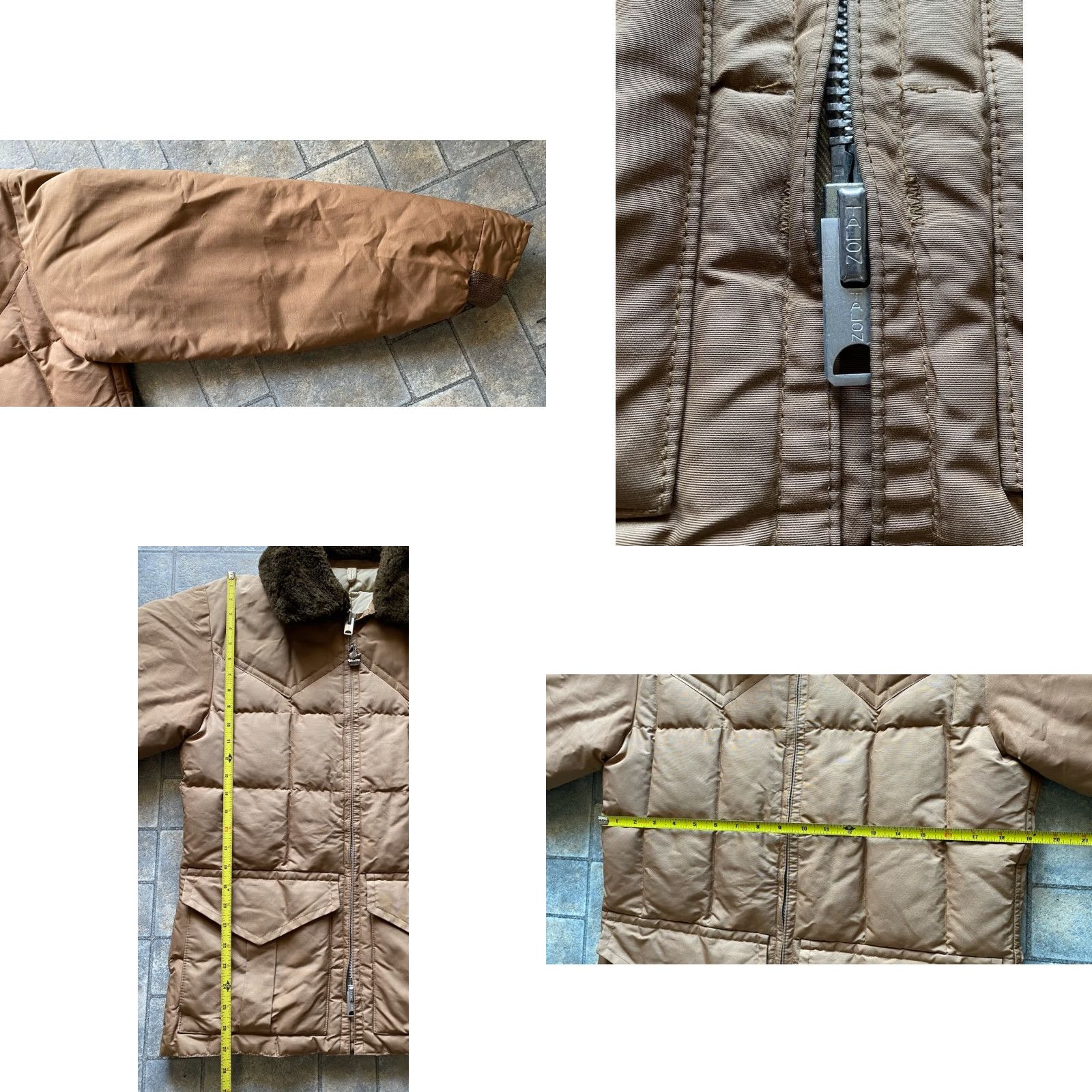 Vintage VINTAGE Comfy Seattle Quilt Jacket Coat Goose Down Mens S Talon Zipper 50s/60s Brown Size US S / EU 44-46 / 1 - 8 Thumbnail