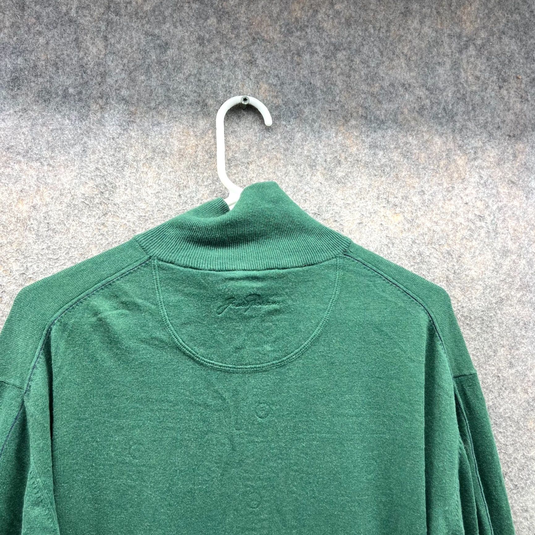 Vintage VINTAGE Jack Nicklaus Sweater Mens Large Green Pullover Fleece Cotton Quarter Chunky Knit Mock Neck Long Sleeve Button All Seasons Classic Size US L / EU 52-54 / 3 - 6 Thumbnail