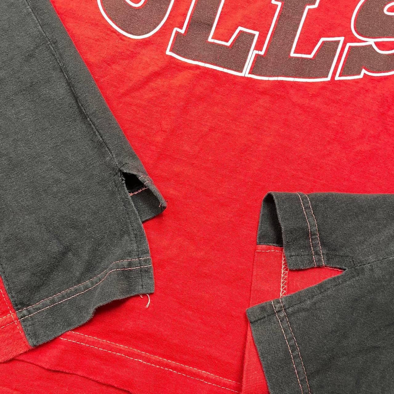 NBA × Vintage Vintage 90s Chicago Bulls NBA Edge V-Neck T Shirt Size US L / EU 52-54 / 3 - 11 Thumbnail