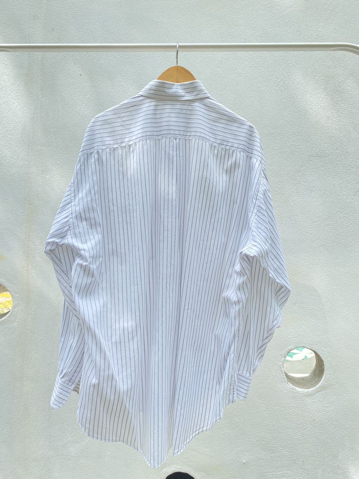 Yohji Yamamoto L.Q. Yohji Yamamoto Men White Stripes Shirt Size US L / EU 52-54 / 3 - 2 Thumbnail