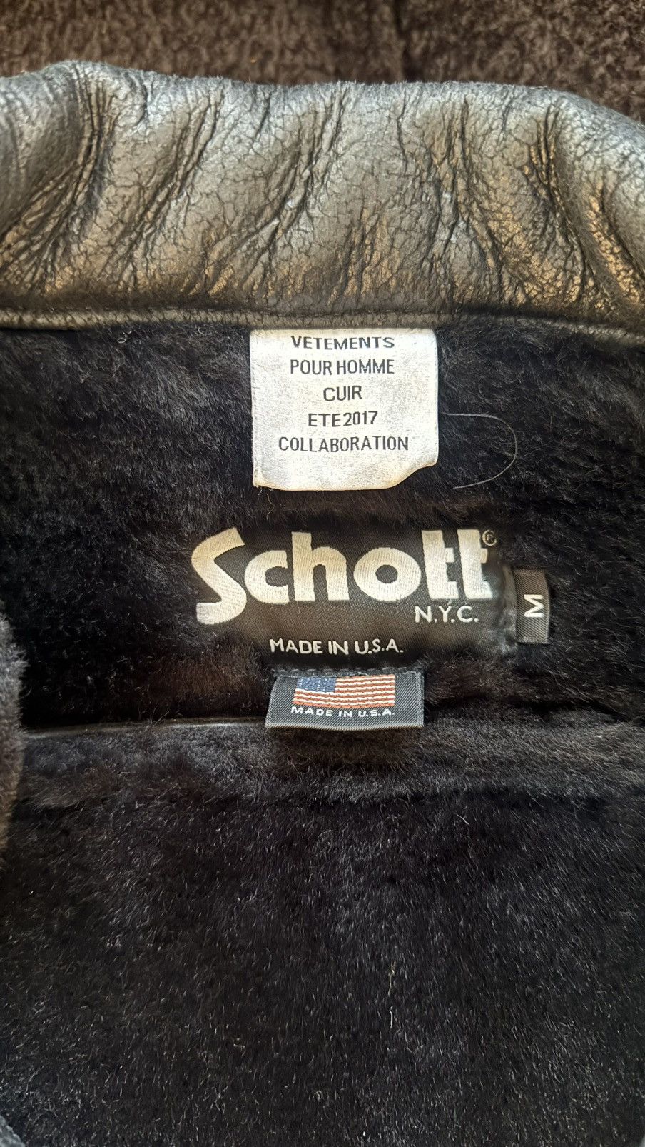 Schott Vetements x Schott Leather Jacket Size US M / EU 48-50 / 2 - 3 Thumbnail