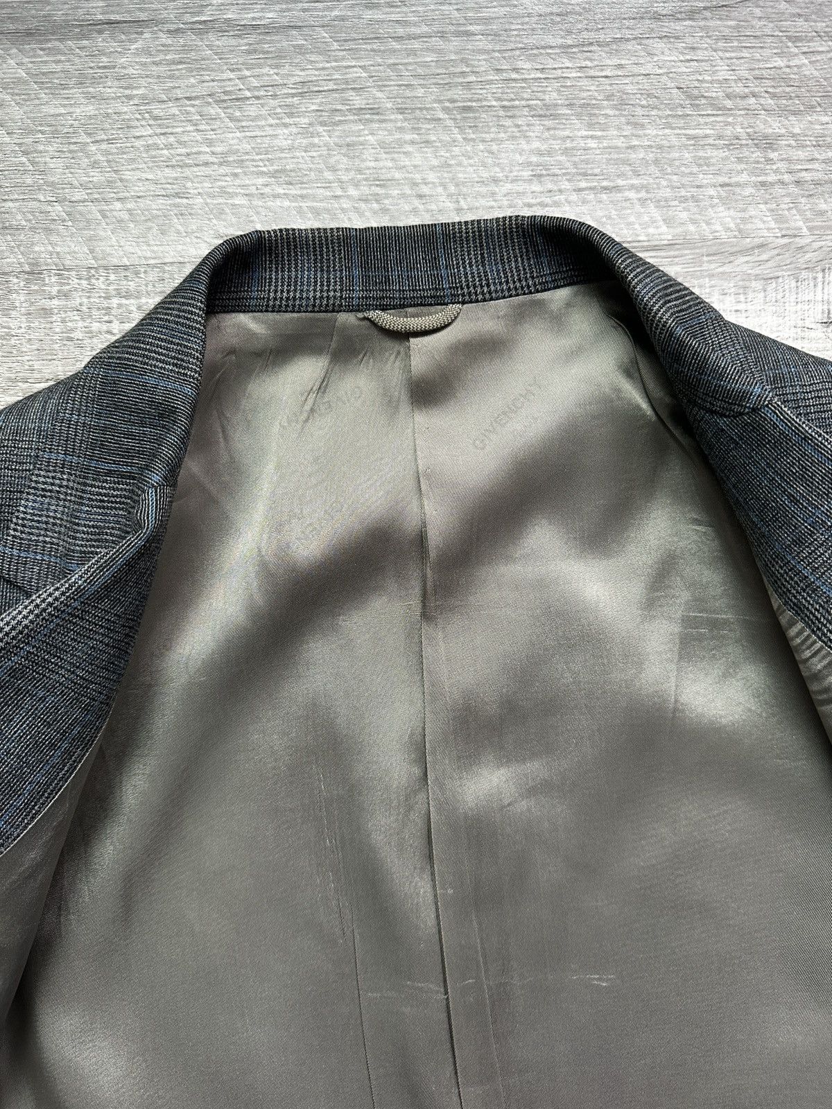 Givenchy Givenchy Wool Blazer Gray Check Classic Tailored Jacket Size 50R - 3 Thumbnail