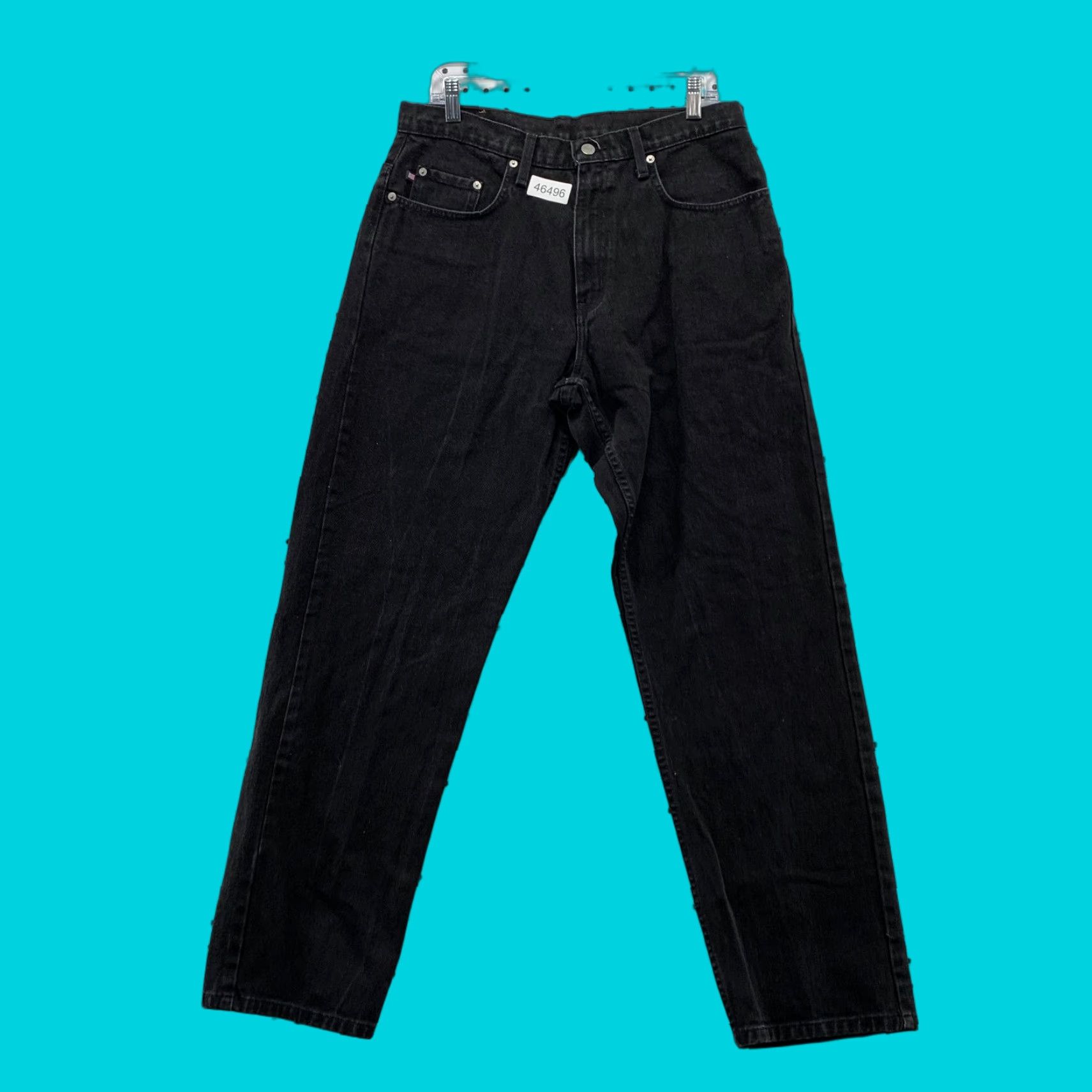 Polo Ralph Lauren VINTAGE Polo Ralph Lauren Denim Jeans Mens 33x32 Black Embroidered Flag Jean Co Size US XS / EU 42 / 0 - 1 Thumbnail