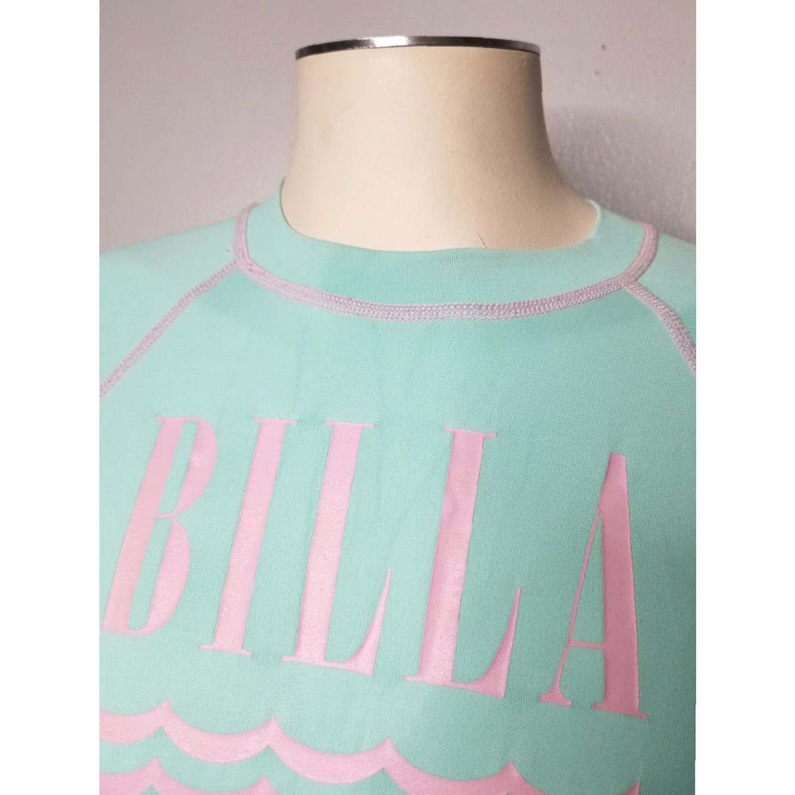 Billabong VINTAGE Billabong Long Sleeve Rash Guard Blue Aloha Theme Womens Large Size L / US 10 / IT 46 - 3 Thumbnail