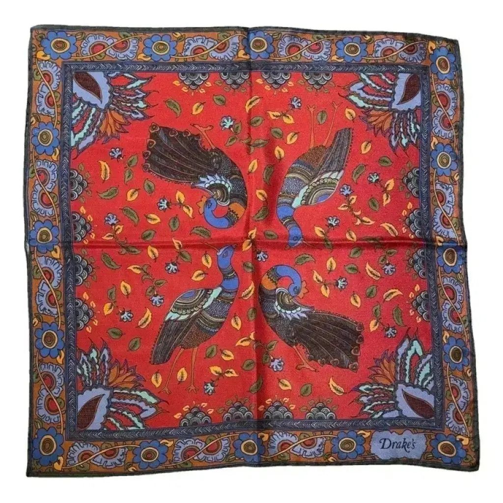 Vintage Silk scarf, Drake's Size ONE SIZE - 2 Thumbnail