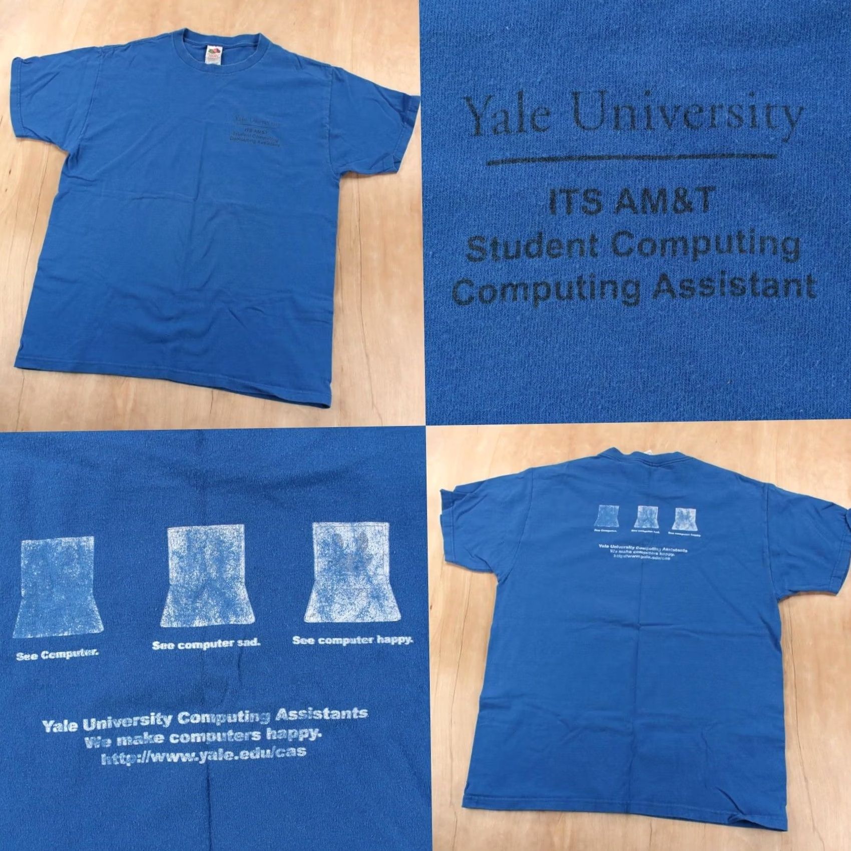 Fruit Of The Loom vtg Yale University Student Computer Services IT Services t-shirt LARGE y2k Size US L / EU 52-54 / 3 - 2 Thumbnail