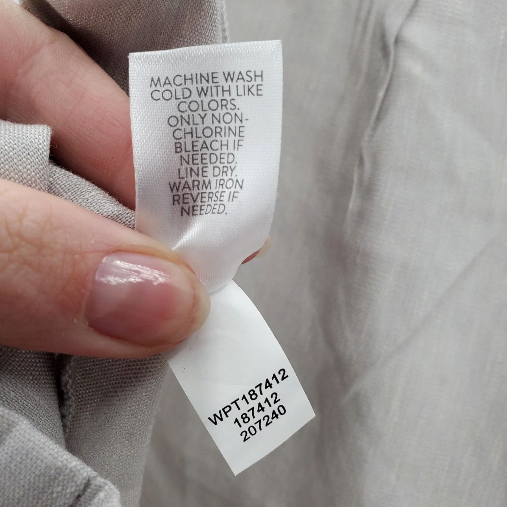 J. Jill J.Jill Pants Womens XL Petite Zinc White Linen Stretch Side Zip Ankle Button NWT Size 40" / US 18 - 7 Thumbnail