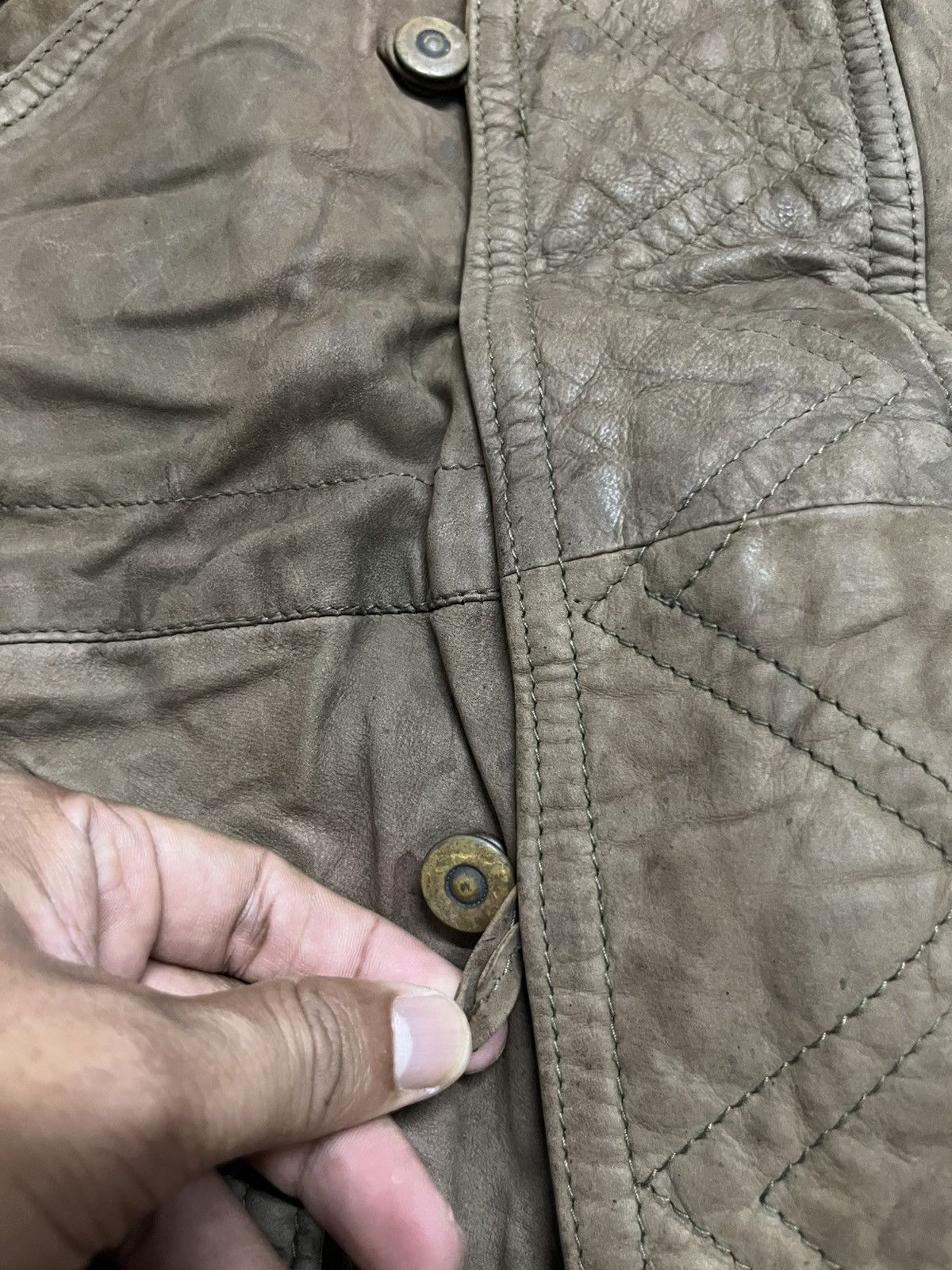 Vera Pelle 💥TRUE VINTAGE ITALY VERA PELLE LEATHER WITH SILK LINING Size US L / EU 52-54 / 3 - 11 Thumbnail