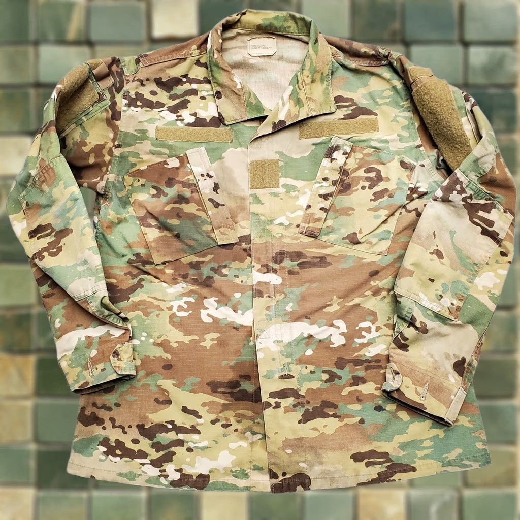 American Apparel VTG Camouflage Shirt Jacket Mens M Long Sleeve Army Coat Camouflage Military Cotton Nylon Canvas Button-Up Cardigan? Size US M / EU 48-50 / 2 - 1 Thumbnail