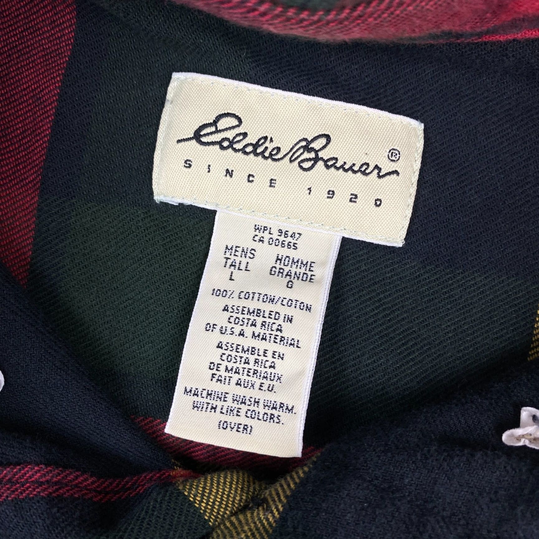 Eddie Bauer VINTAGE Eddie Bauer Flannel Plaid Shirt Long Sleeve Button Down L Tall Red Green Shirt Mens Casual 90s Dad Nature Outdoor USA Size US L / EU 52-54 / 3 - 2 Thumbnail