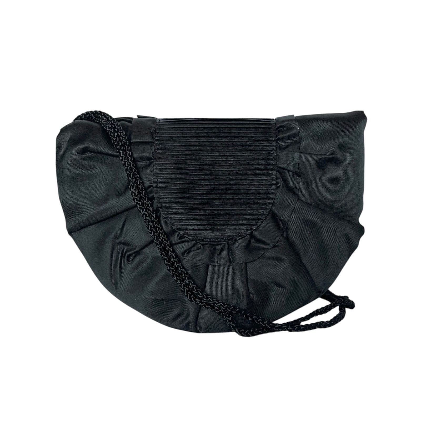 Vintage Timmy Woods Beverly Hills Collection Black Satin Evening Bag Size ONE SIZE - 1 Thumbnail