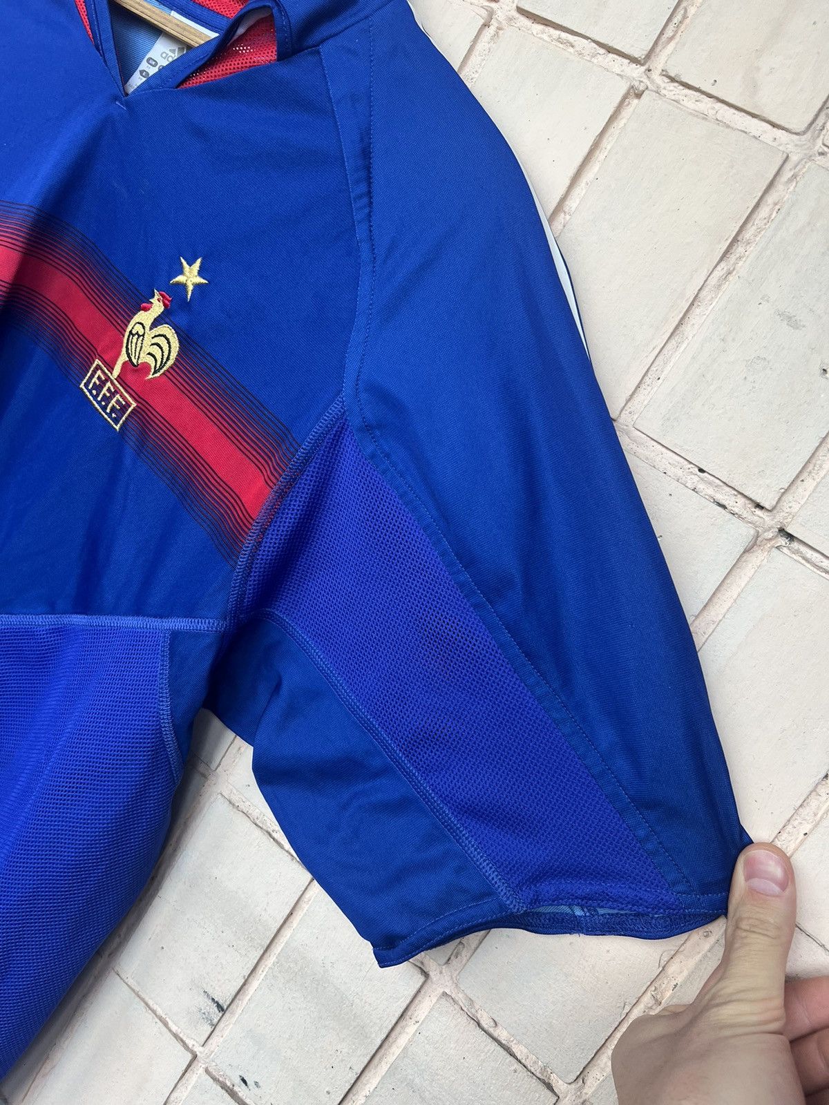 Adidas Vintage Adidas 2003 F.F.F French National Soccer Jersey Size US M / EU 48-50 / 2 - 9 Thumbnail